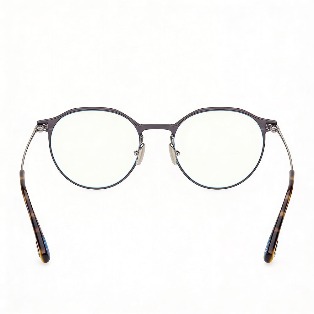 Gafas de sol Tom Ford Ft5866-b para hombre, montura de magnesio azul claro, rutenio oscuro mate, gris habana brillante, 52-19-145