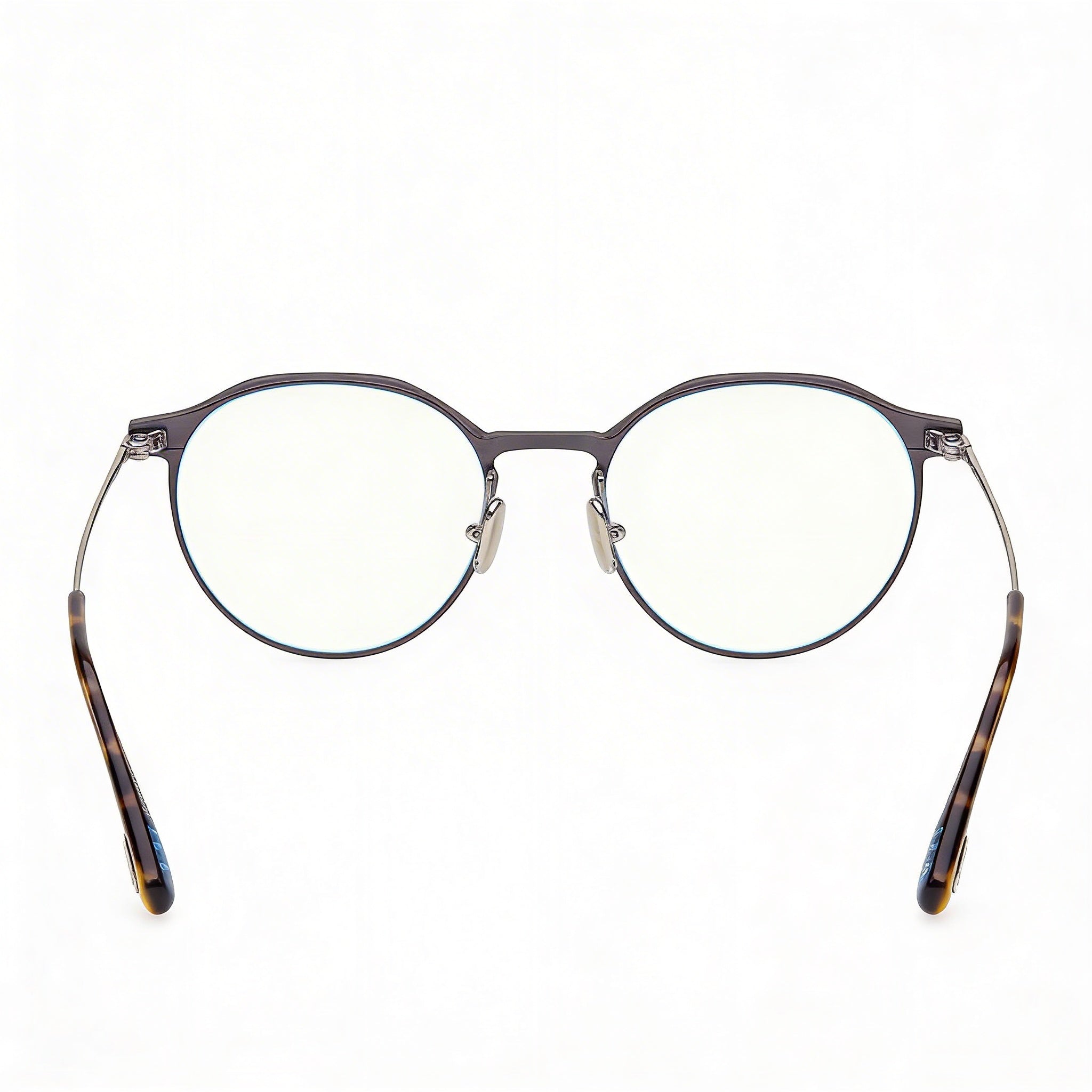 Tom Ford Ft5866-b Men's Blue Light Magnesium Frames Matte Dark Ruthenium, Glossy Havana Grey 52-19-145, Photo 2