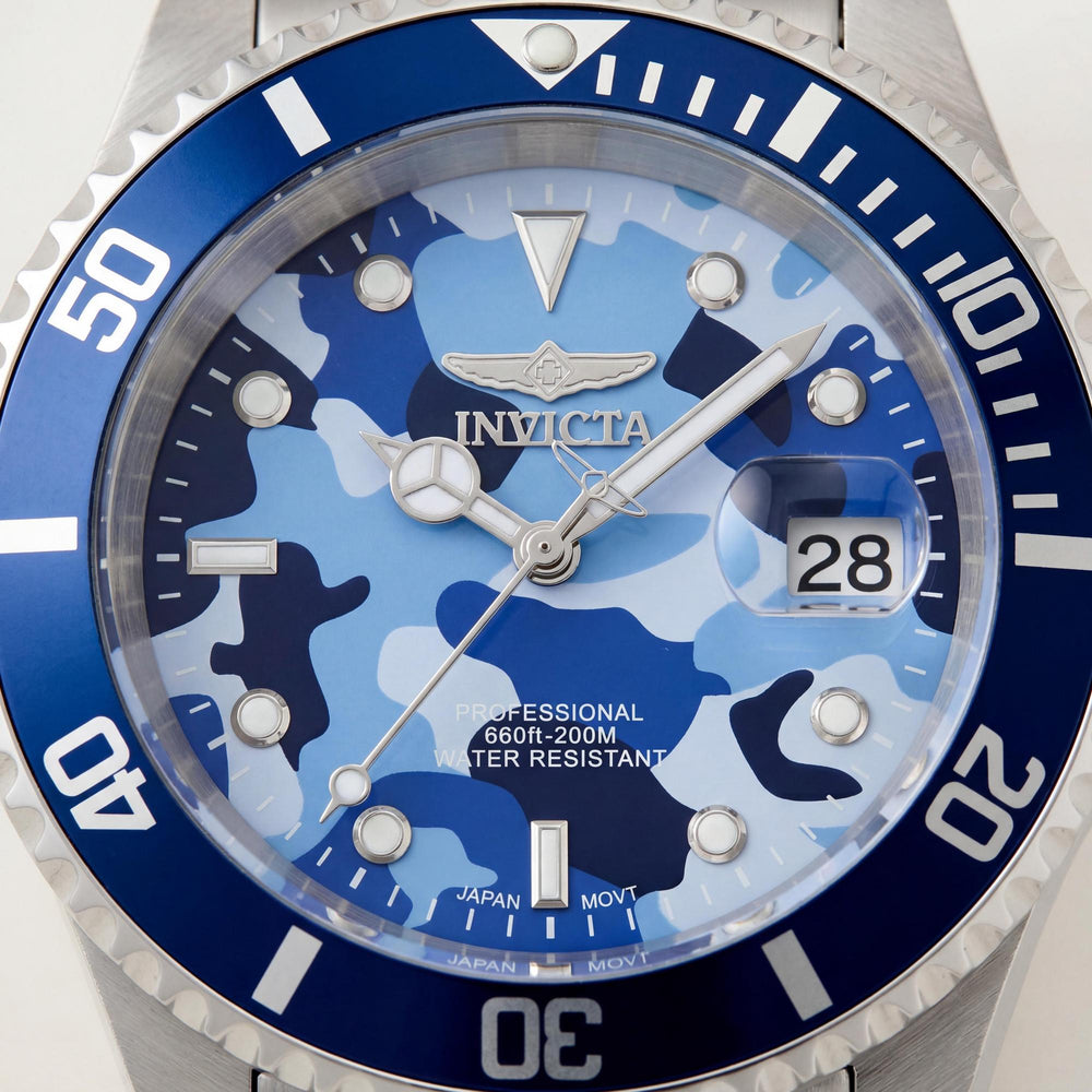 Reloj Invicta Pro Diver 48570 para hombre, de cuarzo, de acero inoxidable, con esfera azul, caja de 40 mm, 20 ATM