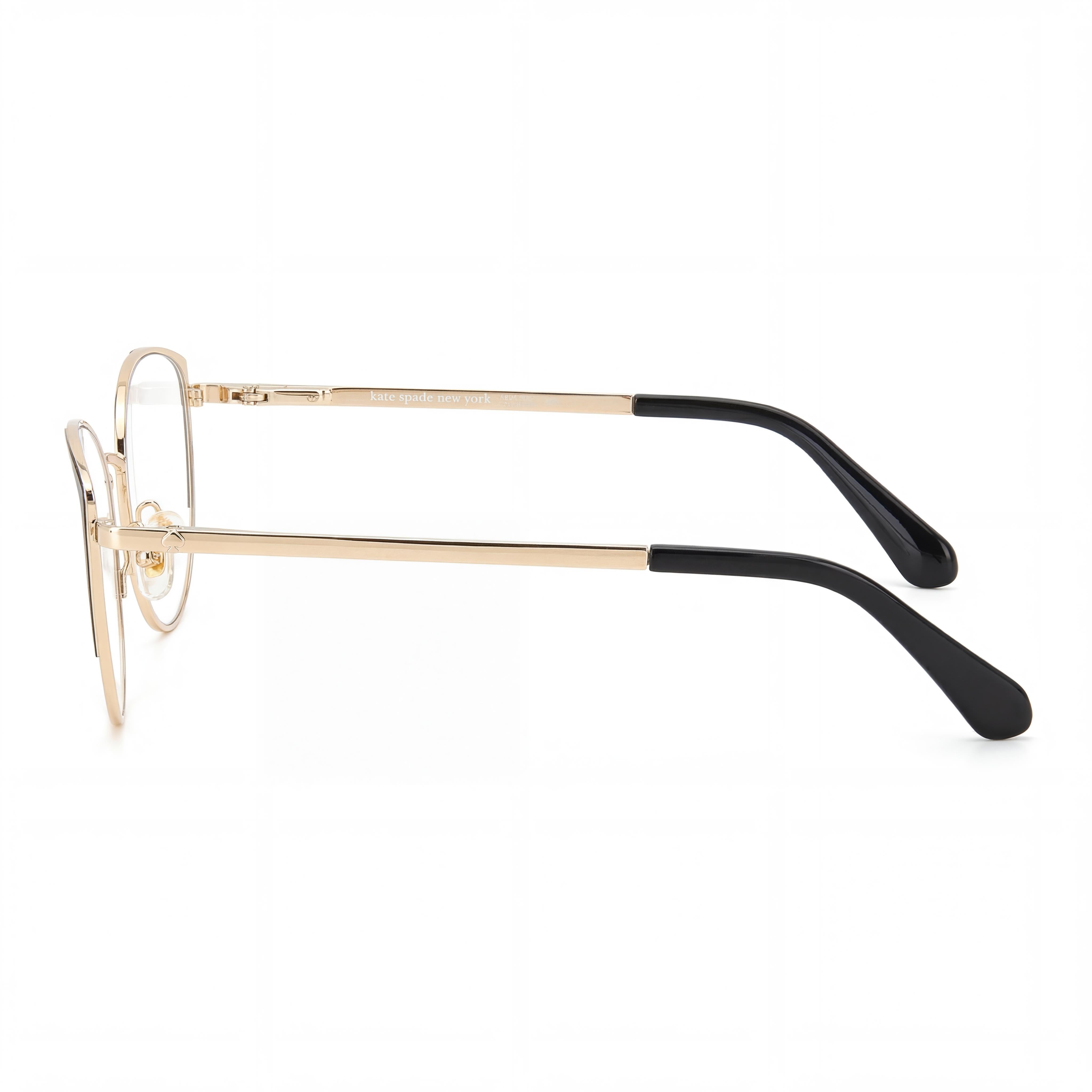 kate spade new york Noel/G Gafas de Sol para Mujer de Metal Dorado Negro 52mm, Photo 2