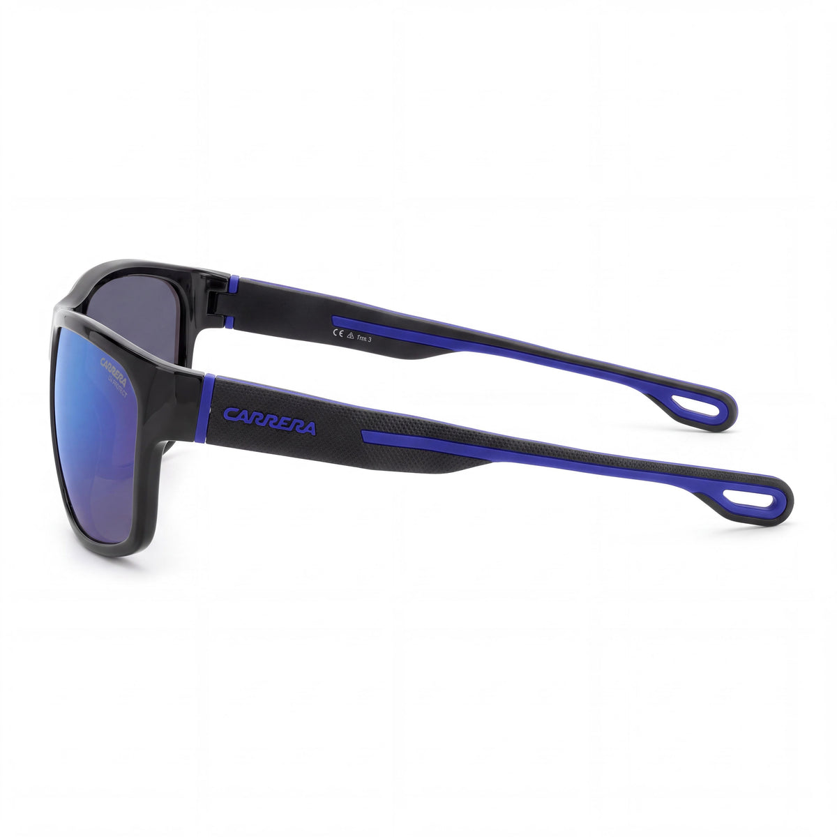 Carrera 4018/S Men's Black Blue ECO Polyamide Sunglasses Blue Multilayer 100% UV Protection 63mm, Photo 3