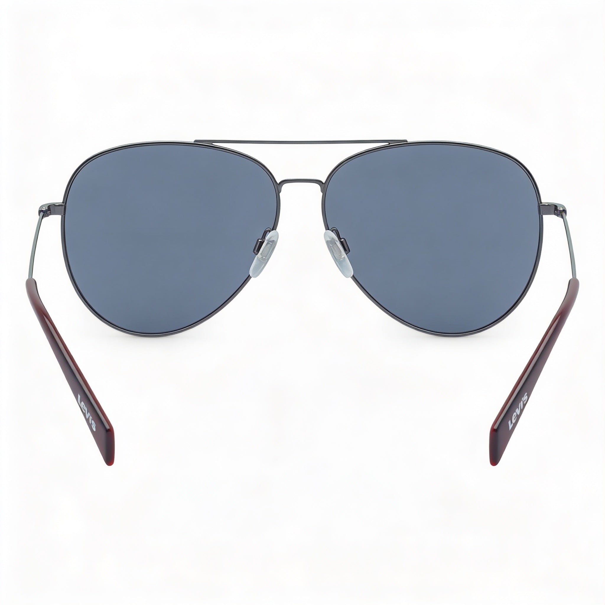 Gafas de sol Levi's Lv 1006/S unisex de piloto, montura metálica en rojo rutenio oscuro, lentes de policarbonato UV 400, 60 mm, Photo 4