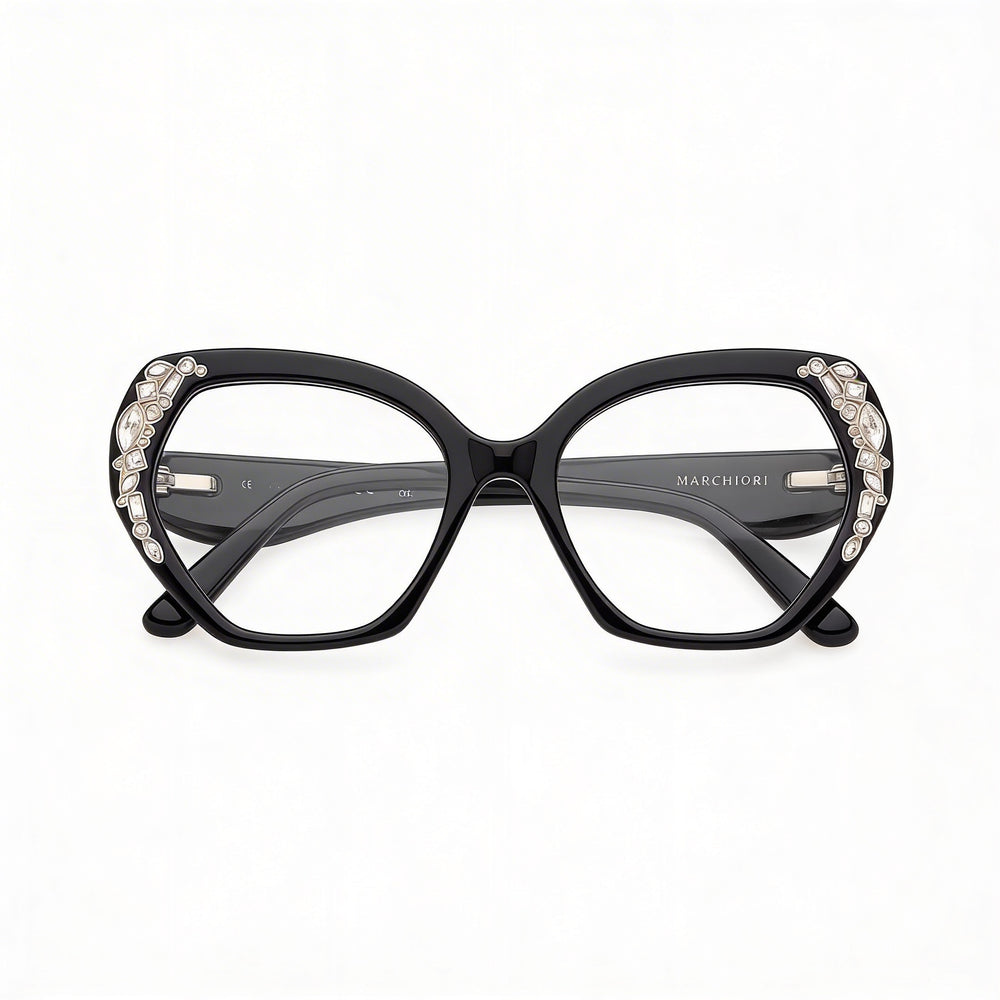 GUESS by Marciano Gm50039 Women's Non- Plastic Eyeglasses Shiny Black 53-18-140mm