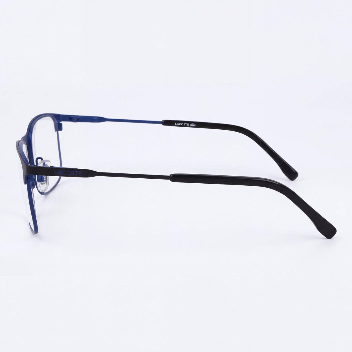 Lacoste L2252 Men's Metal Matte Black Blue Rectangle Eyeglasses 54mm, Photo 3