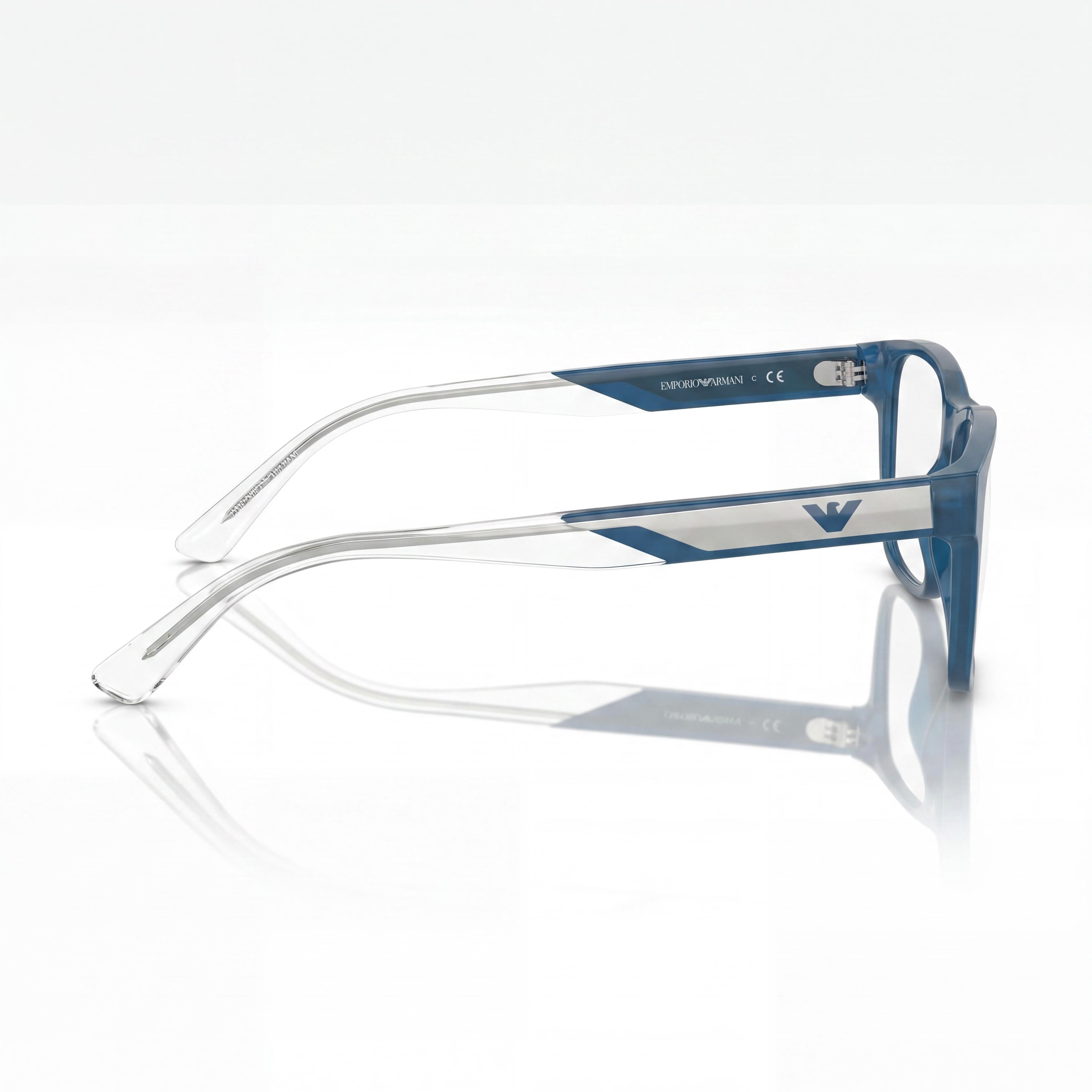 Emporio Armani Ea3239 Women's Shiny Opaline Blue Plastic Eyeglasses 55mm, Photo 2