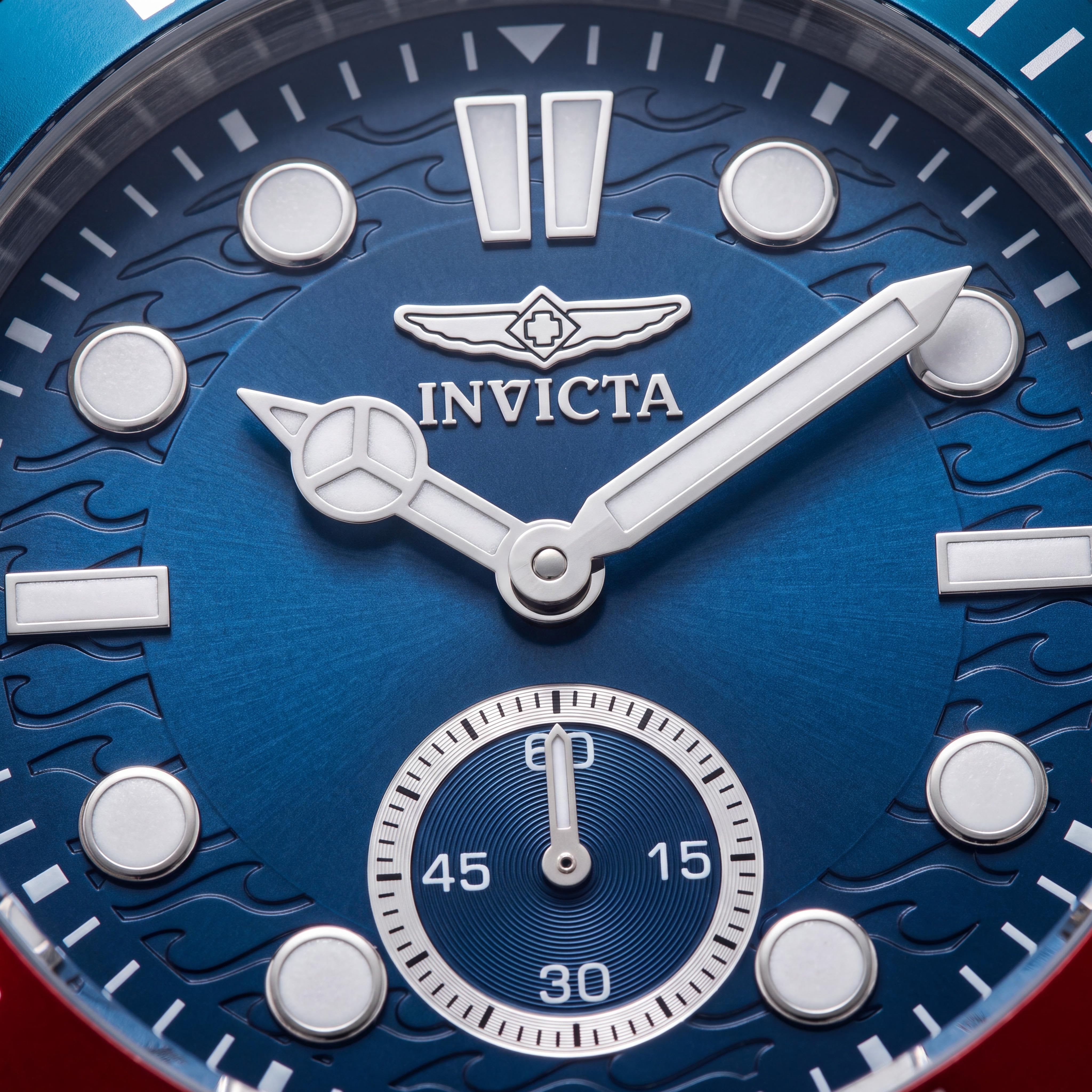 Invicta Pro Diver 49436 Reloj de Cuarzo para Hombre de Acero Inoxidable con Esfera Azul, 43mm, Resistente al Agua 10 ATM, Photo 2