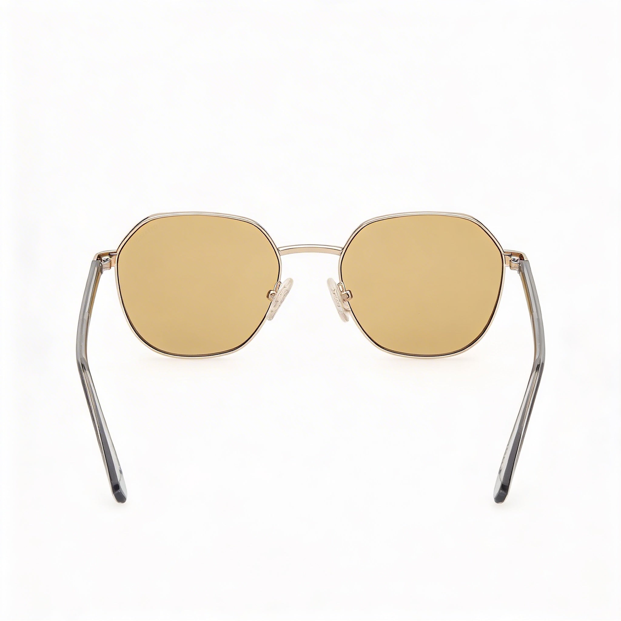 GUESS Modern Men's Pale Gold Metal Frame Sunglasses with Brown Lenses, UV Protection, Lens Width 51mm, Photo 3