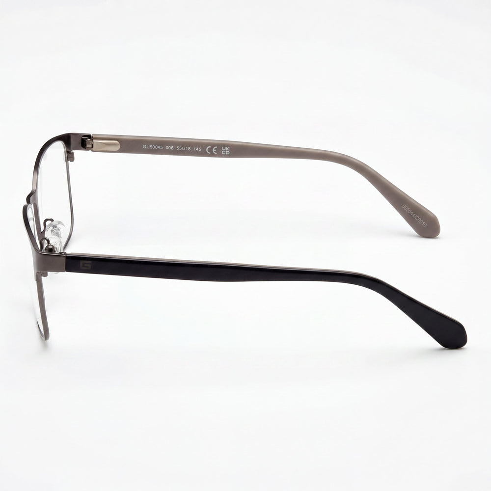 Guess GU50045 Shiny Dark Nickeltin Eyeglasses for Men, 55mm