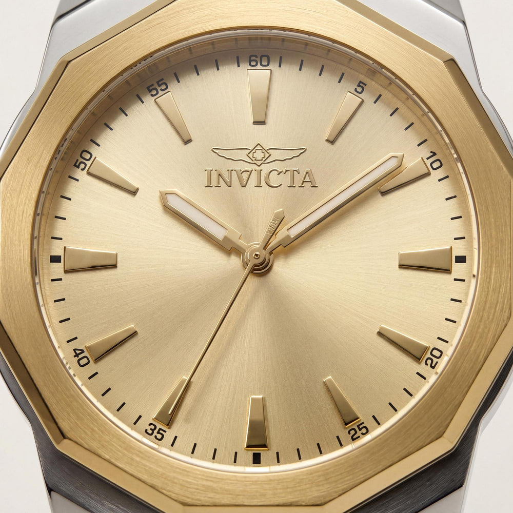 Reloj Invicta 46835 para hombre, de cuarzo, acero inoxidable, dorado, bicolor, resistente al agua y a los arañazos, de 42 mm.