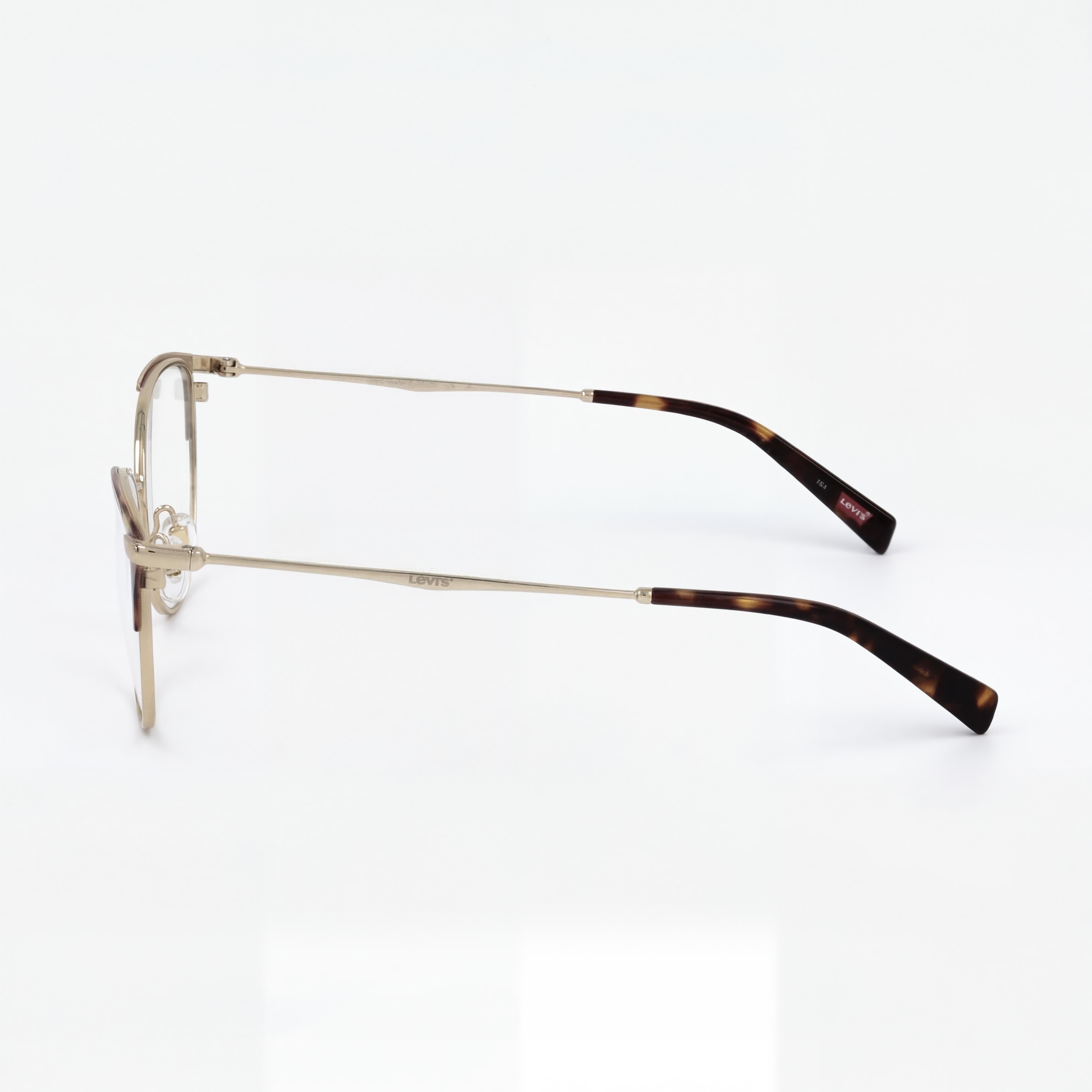 Gafas Levi's Modern para Mujer con Montura Dorada Havana, Lentes de Policarbonato y un Ancho de Lente de 52 mm, Photo 3