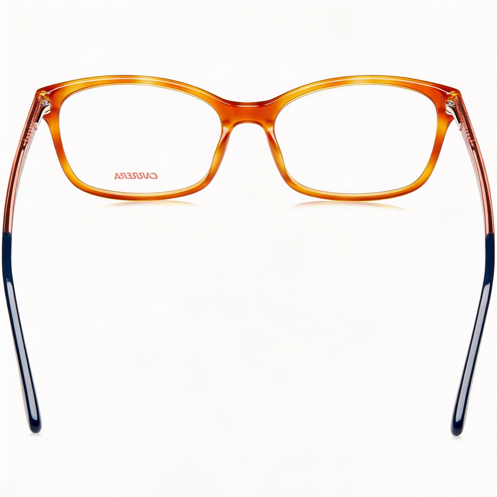 Carrera Modern Women's Havana Peach Acetate Rectangle Eyeglasses with 52mm Lens Width and 140mm Temple, Photo 3