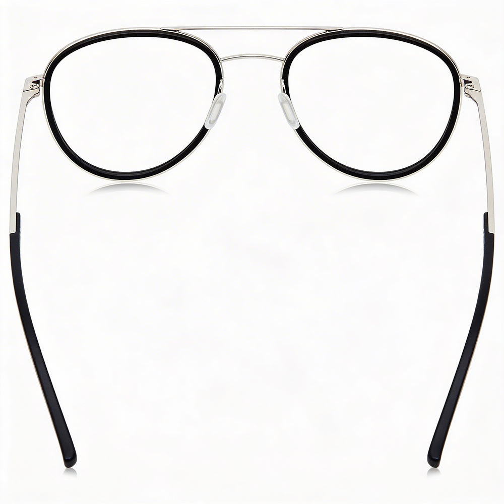 Gafas Porsche P8366 de estilo moderno para hombre con montura de acetato color paladio con lentes de 53 mm, puente de 20 mm y patillas de 145 mm