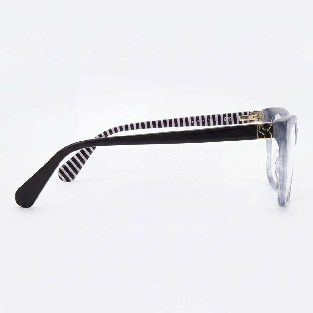 kate spade new york Temperance Gafas Ópticas Rectangulares Clásicas de Acetato para Mujer Cuerno Gris 49-18-140