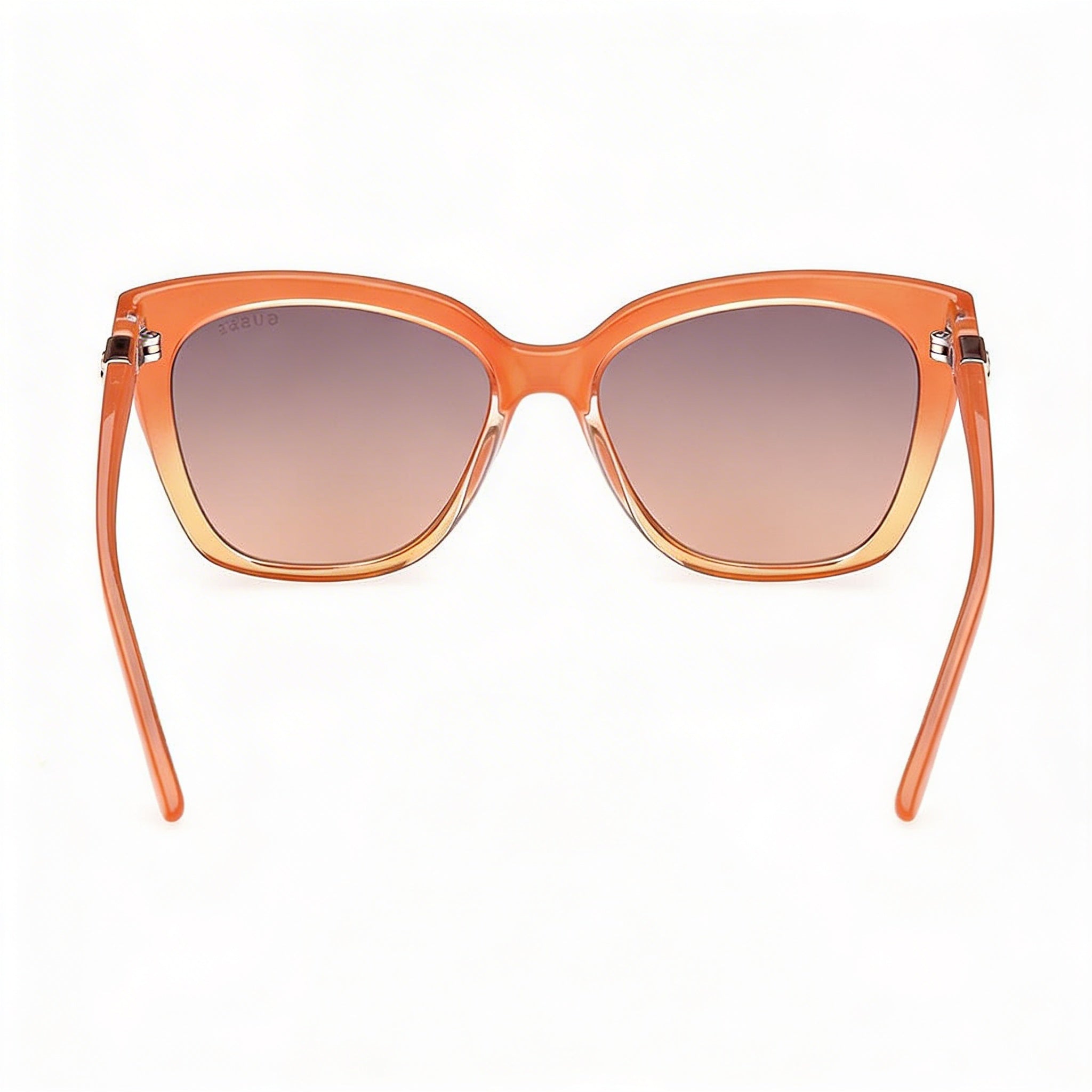 GUESS Gu7878 Gafas de sol de plástico naranja neón para mujer con lentes naranjas, protección UV, 55 mm, Photo 3