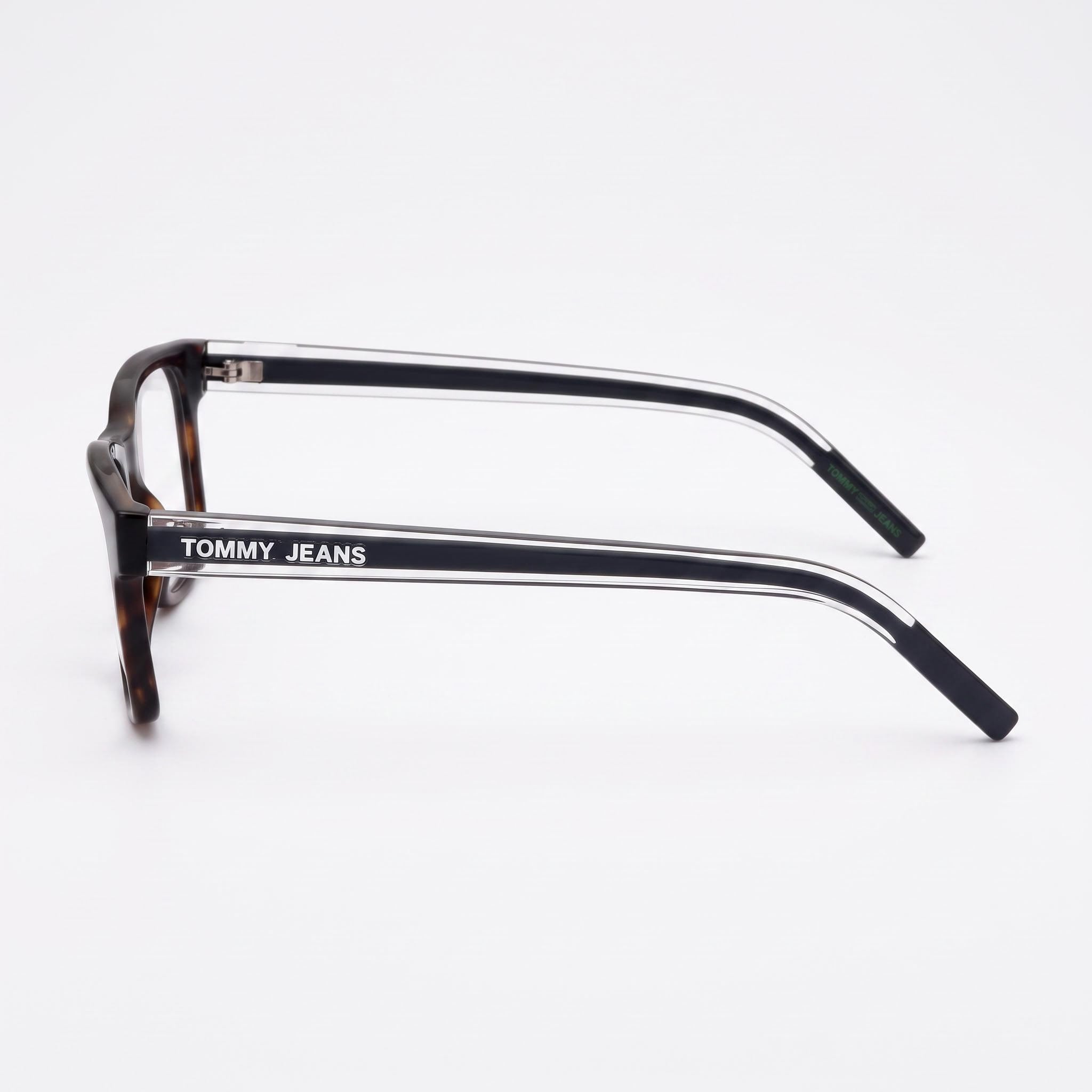 Tommy Hilfiger Modern Men's Eyewear with Injected Havana Frame & Non-polarised Polycarbonate Lenses, 52mm, Photo 3