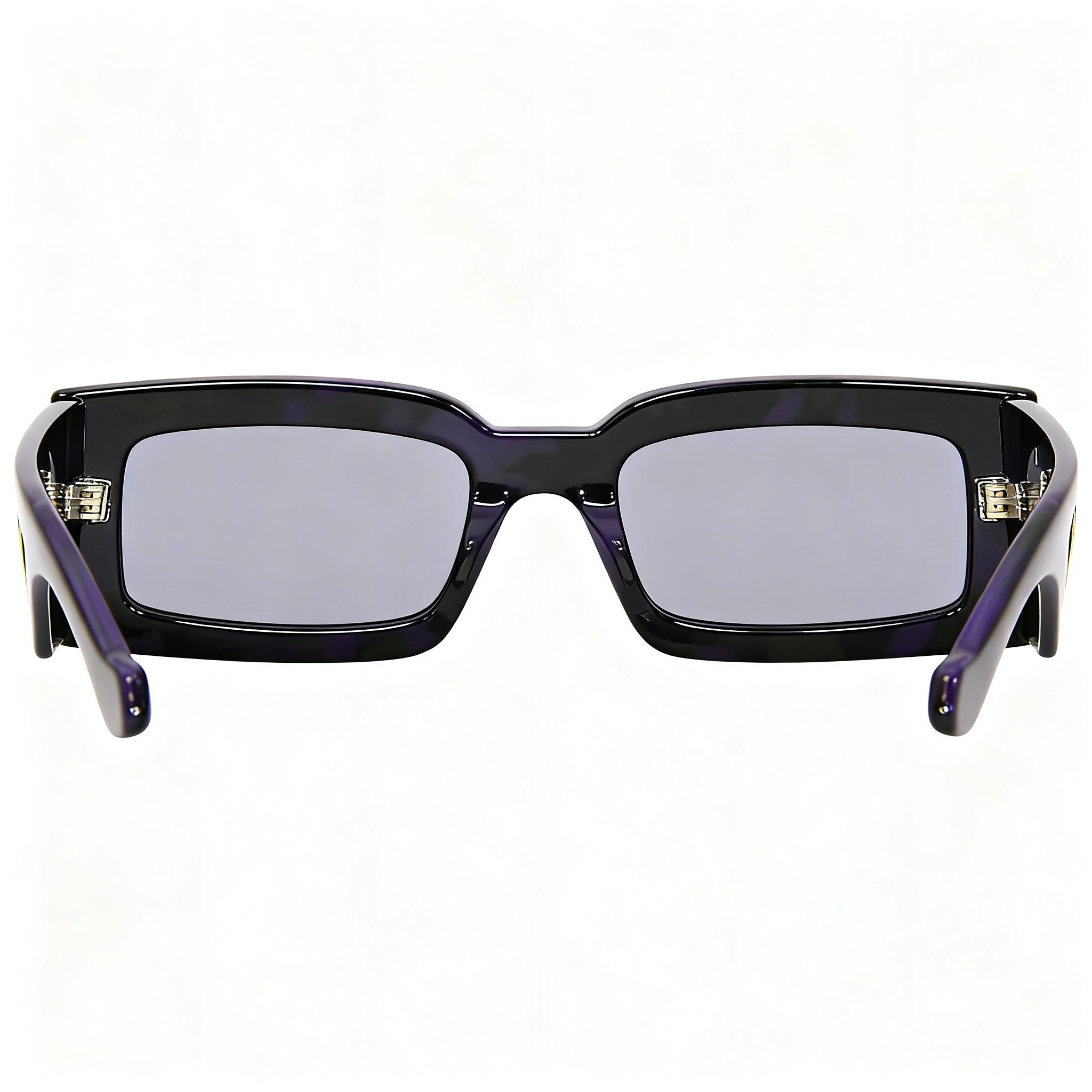 Gucci GG1425S Women's Rectangular Acetate Sunglasses, Havana Purple Green, Gray Non-Polarized Lens, 53mm, Photo 4