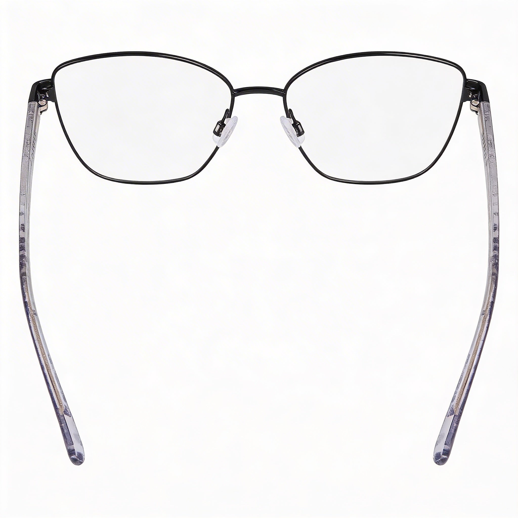 Gafas bebe BB5209 para hombre con montura metálica, color negro azabache, lentes transparentes, ancho de lente de 54 mm, Photo 4
