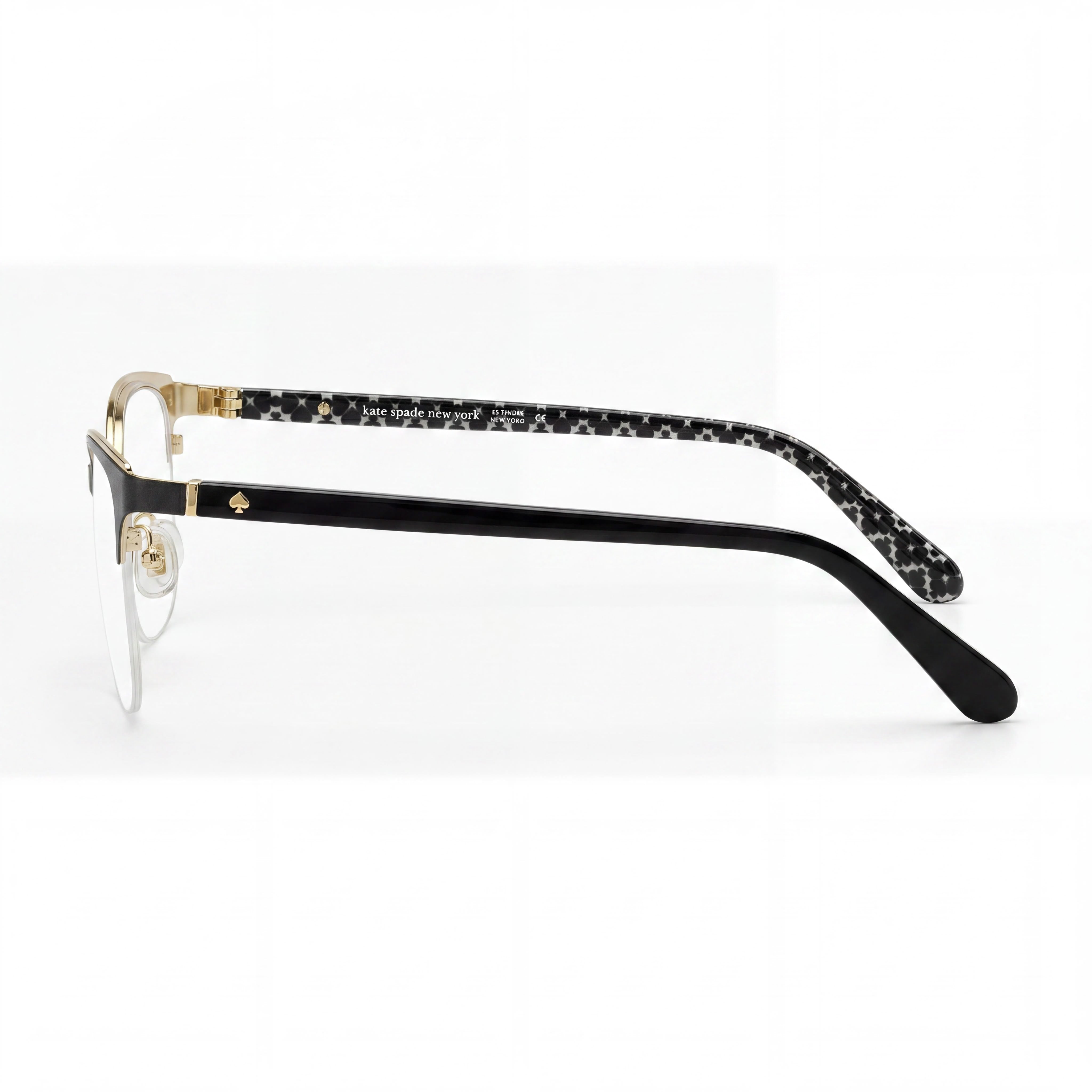kate spade new york Brieana para hombre Gafas de montura de metal negro con lentes transparentes 52 mm, Photo 2