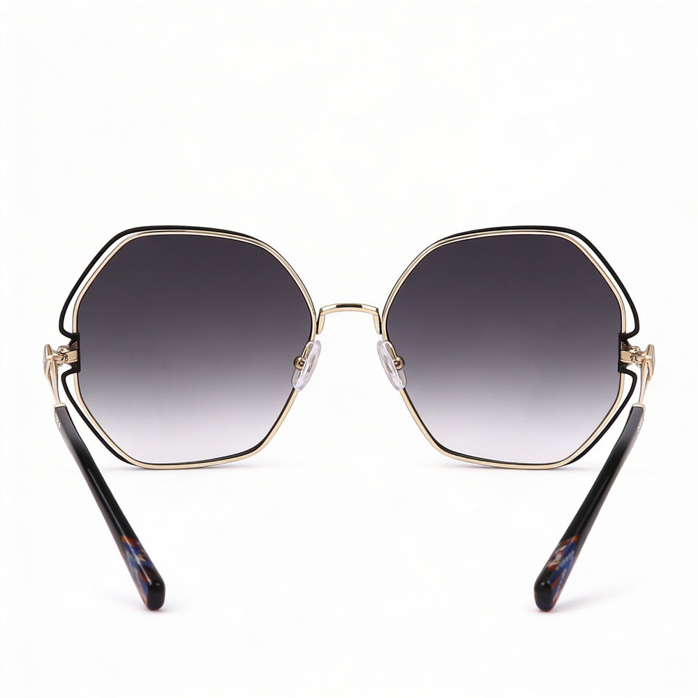 M Missoni Moderno para mujer Oro Negro Gris Sombreado Aleación de Acero 100% UV No Polarizado 59mm