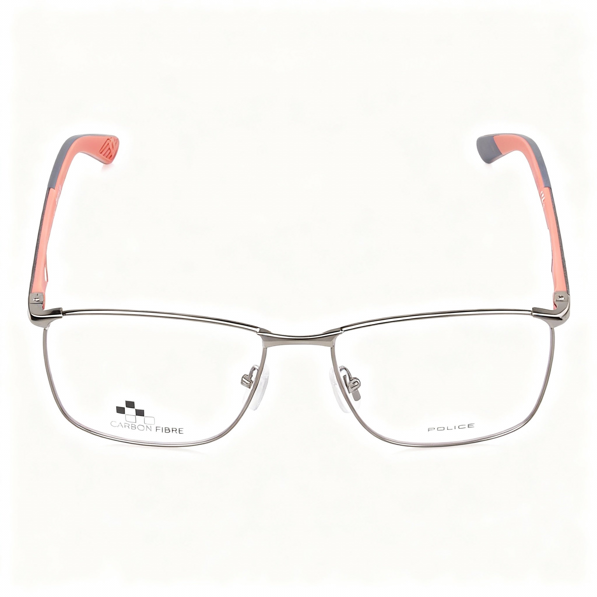 POLICE Classic Men's Metal Optical Eyeglasses with a Shiny Ruthenium Frame Finish, Size 57-15-145mm, Photo 3
