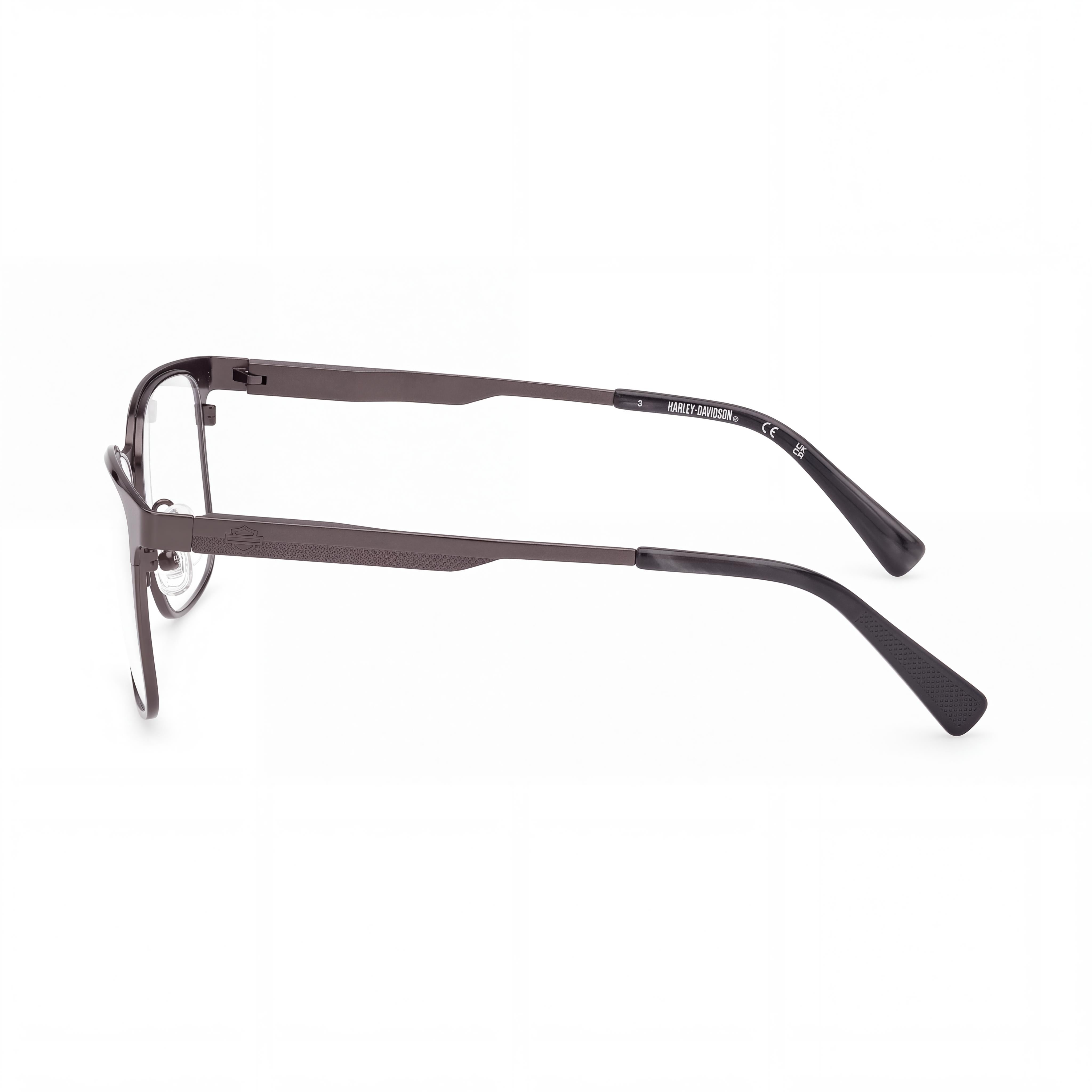 Harley-Davidson Classic Unisex Titanium Frame Eyewear Matte Antiqued Dark Nickeltin 55-18-145, Photo 2