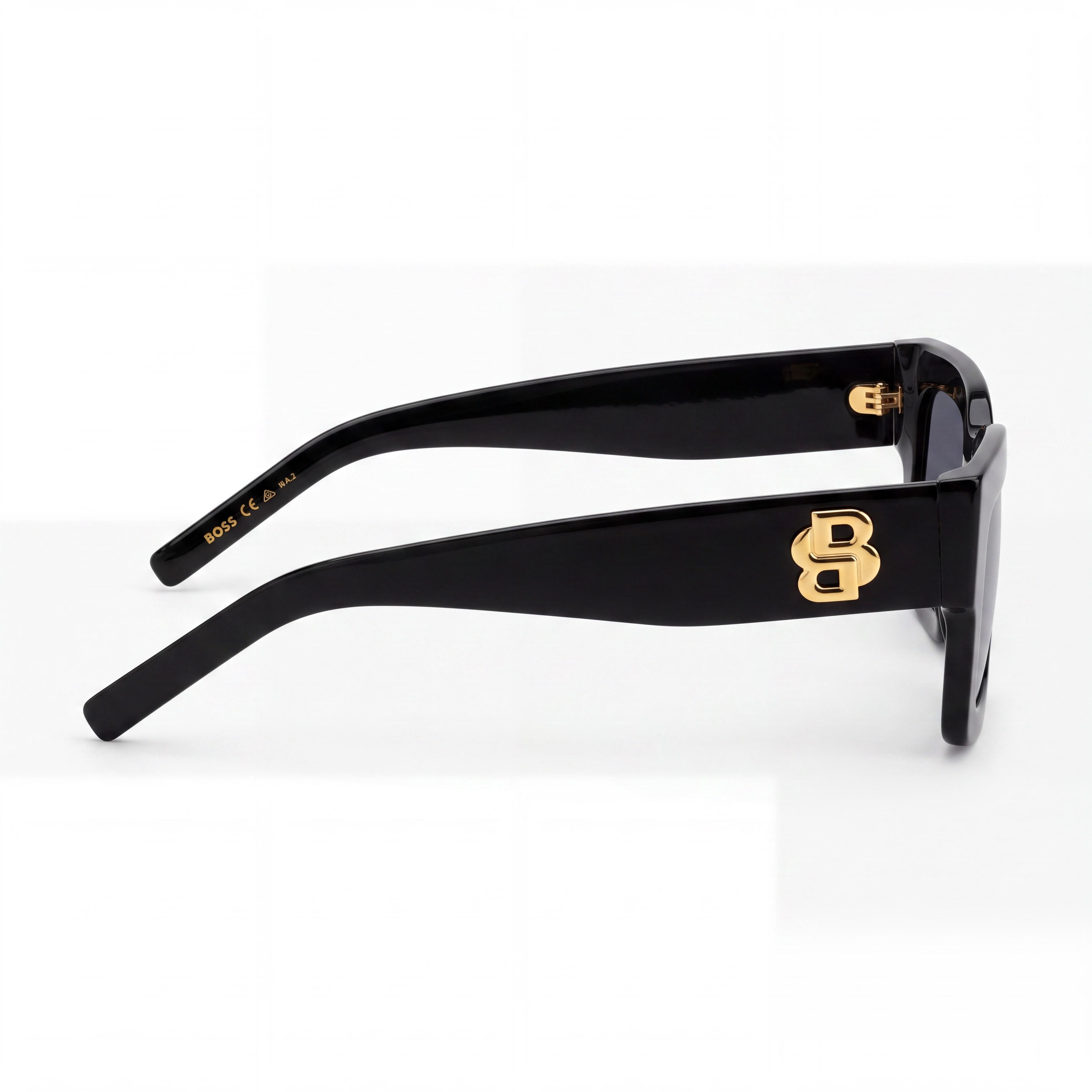 Hugo Boss Women's Boss 1654/S Rectangular Black ECO ACETATE Clear 100% UV Protection 37mm Sunglasses, Photo 2