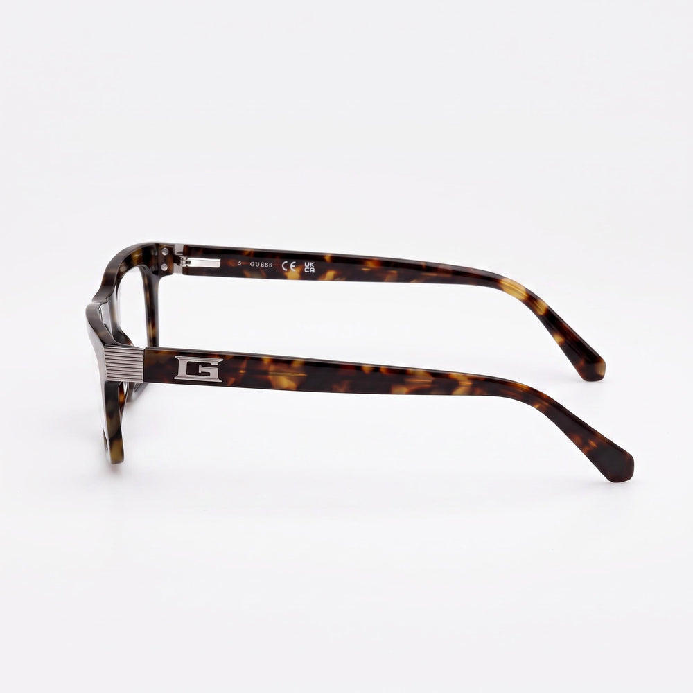 GUESS Gu50242 Unisex Clear Lens Plastic Frame Eyewear in Blue Havana, 53mm Lens Width