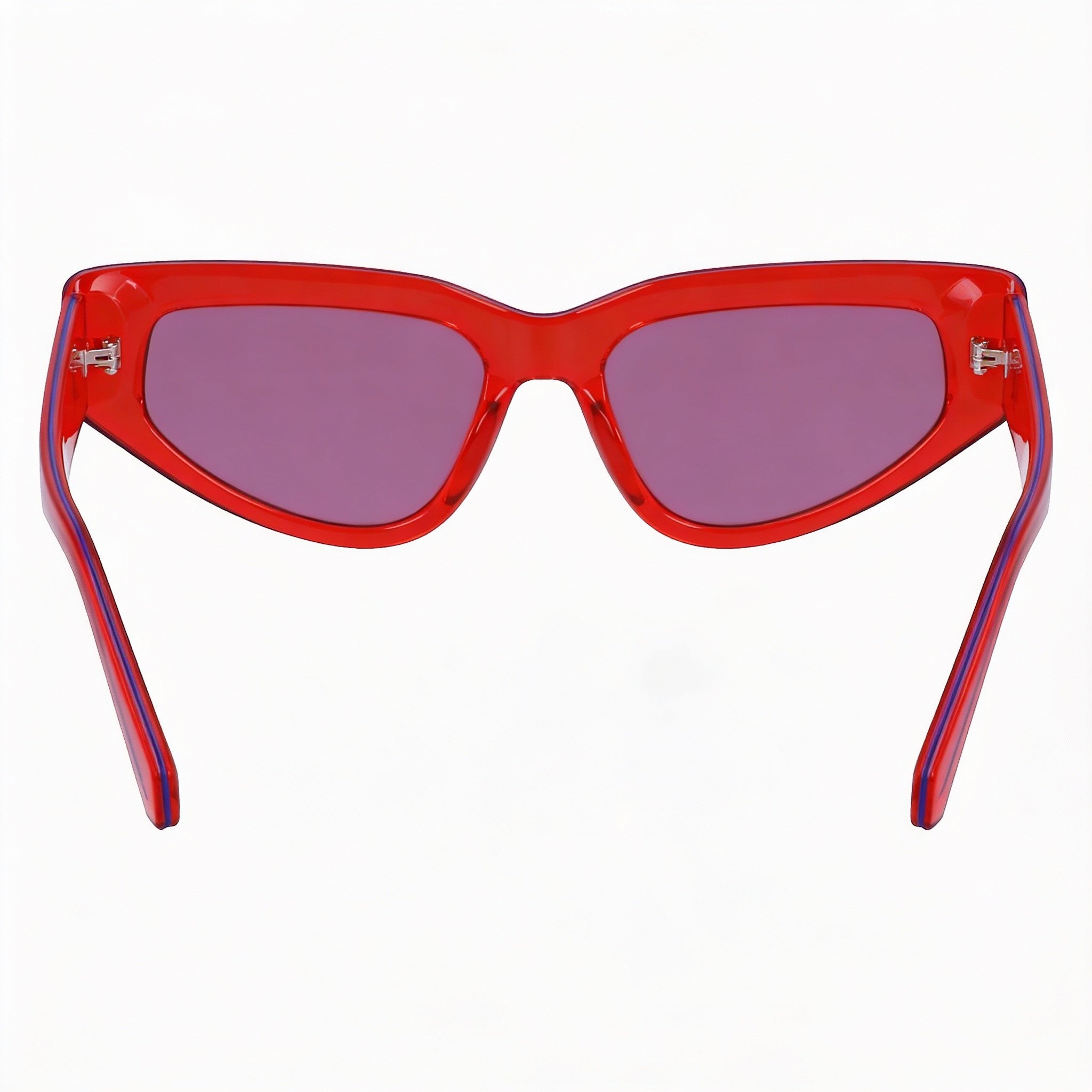 Gafas de sol Calvin Klein CKJ23603S de plástico rojo con forma de ojo de gato para mujer, 100 % protección UV, 53 mm, Photo 3