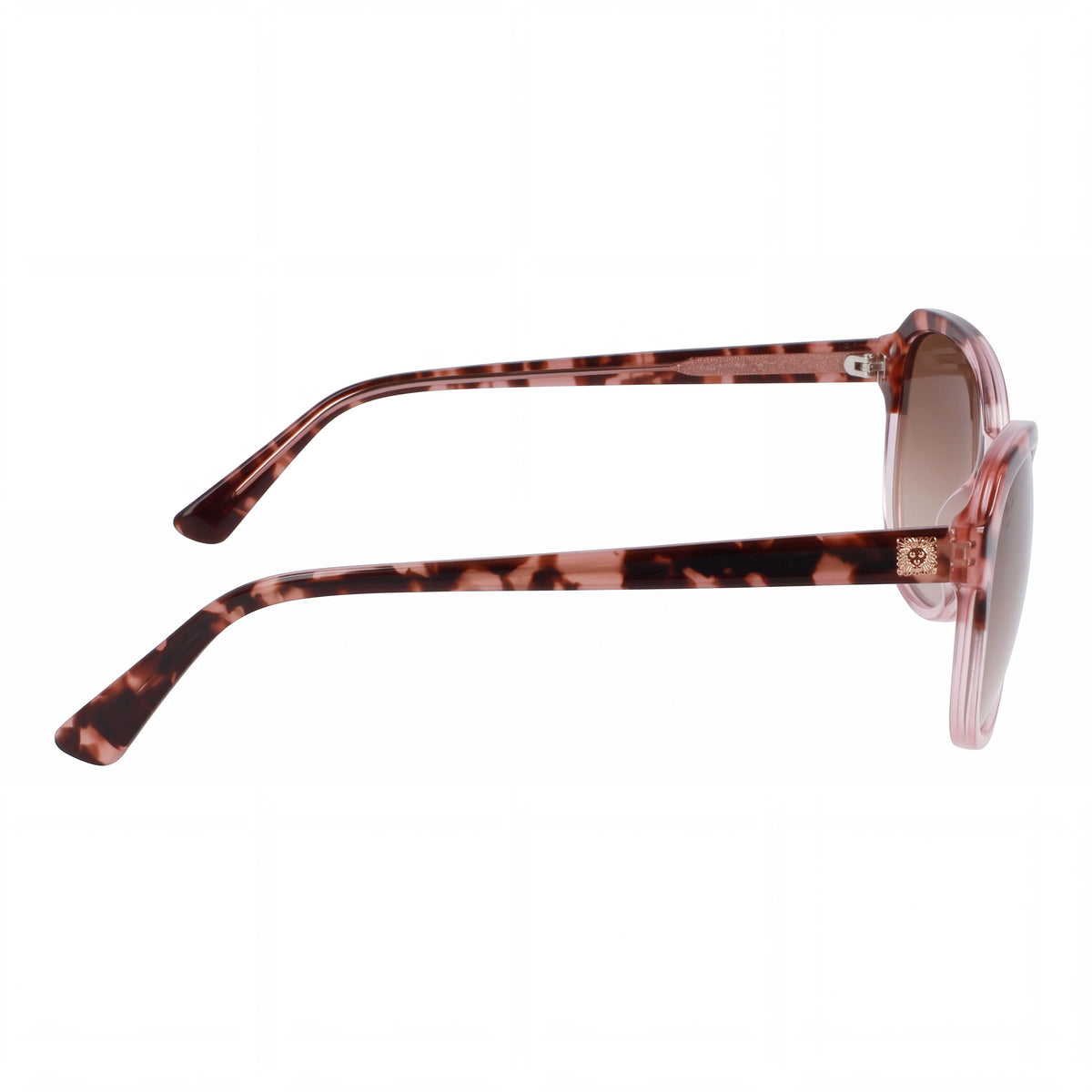 Gafas de sol Anne Klein Ak7078 para mujer, montura de plástico con cristales en tono rubor, lentes con protección UV y degradado marrón, 55mm, Photo 3