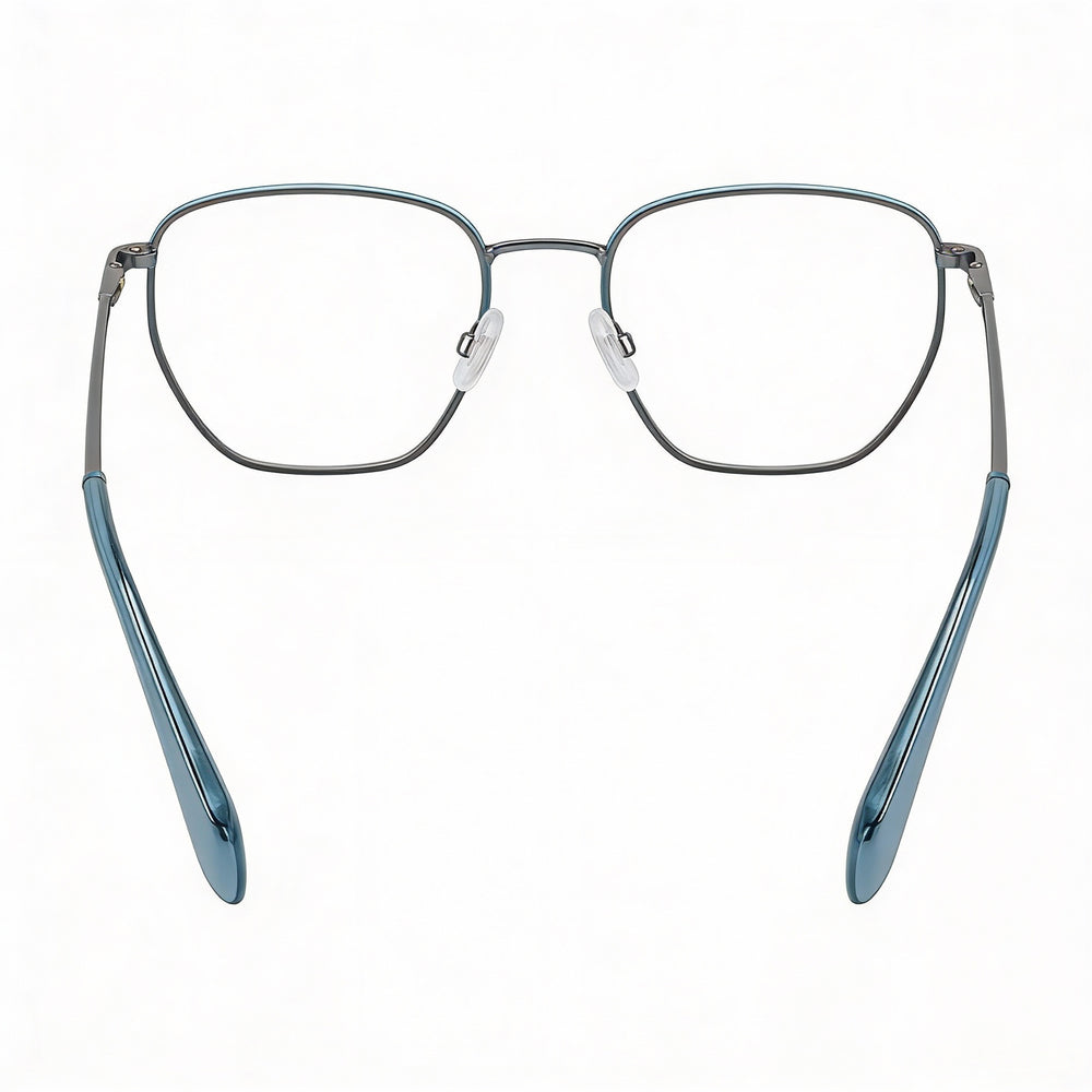 Gafas graduadas Rag &amp; Bone Rnb 7018 para mujer con montura de metal rutenio oscuro y lentes transparentes (52-19-145 mm)