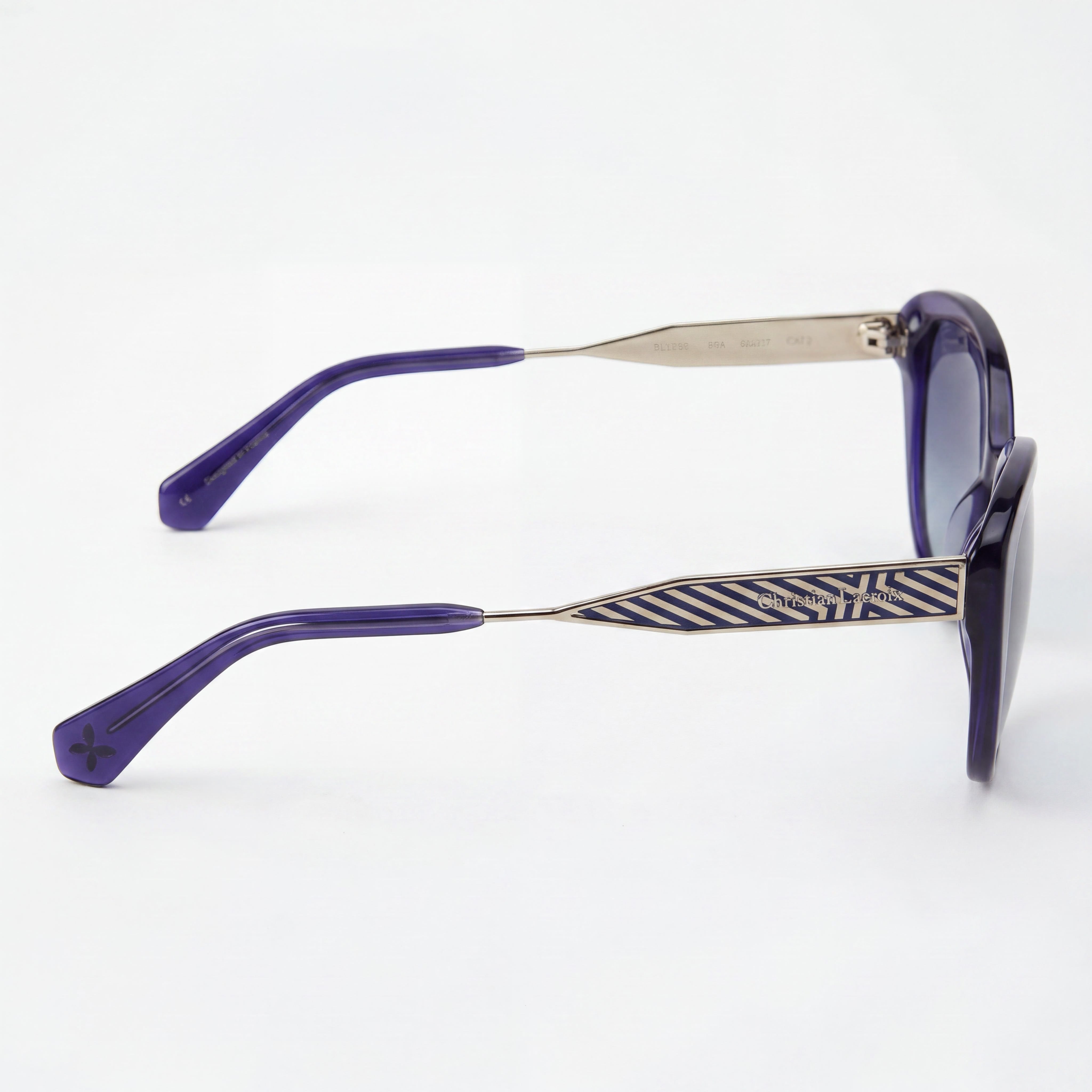 Gafas de sol Christian Lacroix Cl para mujer, de plástico degradado, con montura gris marino cristal y lentes grises., Photo 2
