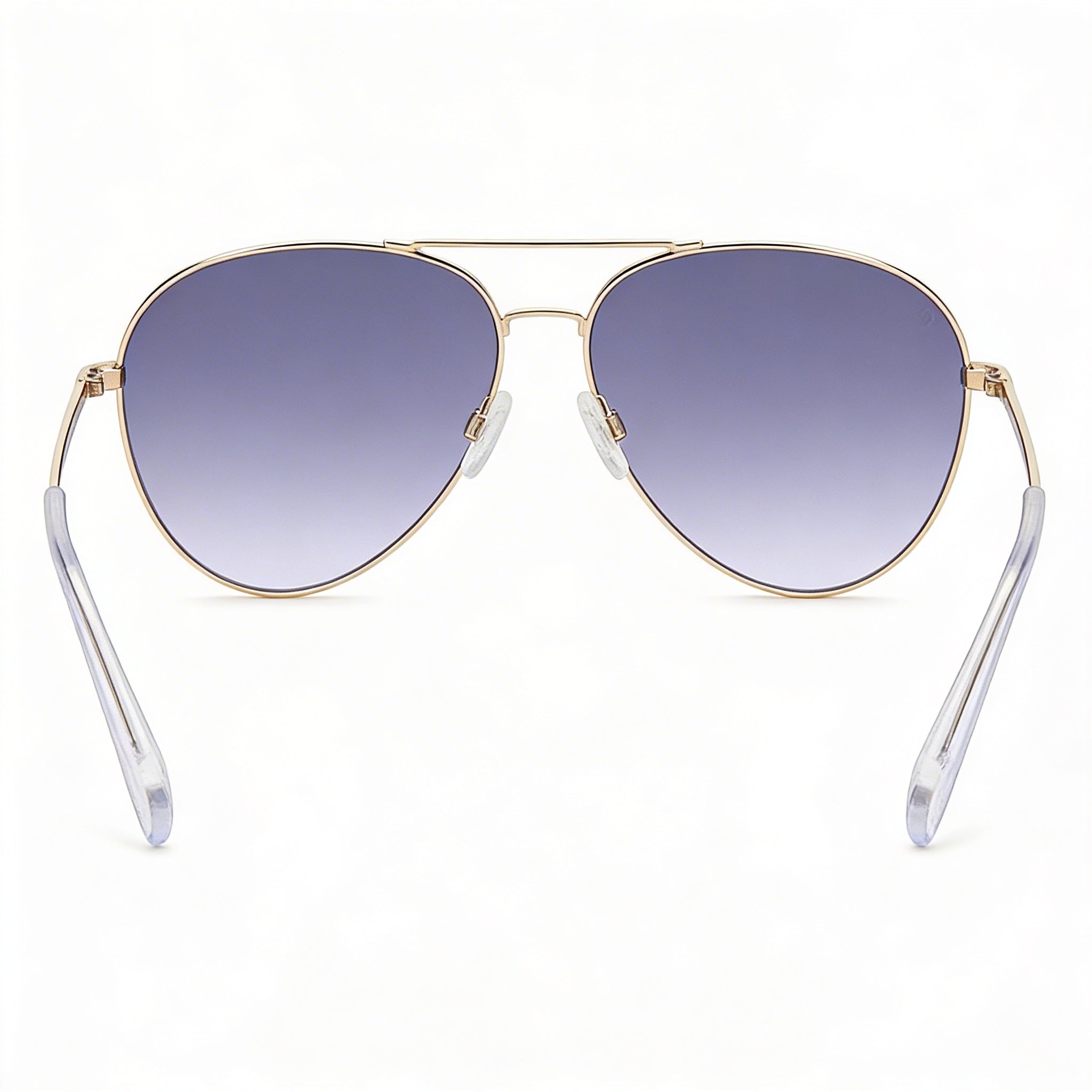Rag & Bone Casual Unisex Gold Grey Stainless Steel Pilot Sunglasses with Grey Lenses 59mm UV Protected, Photo 3