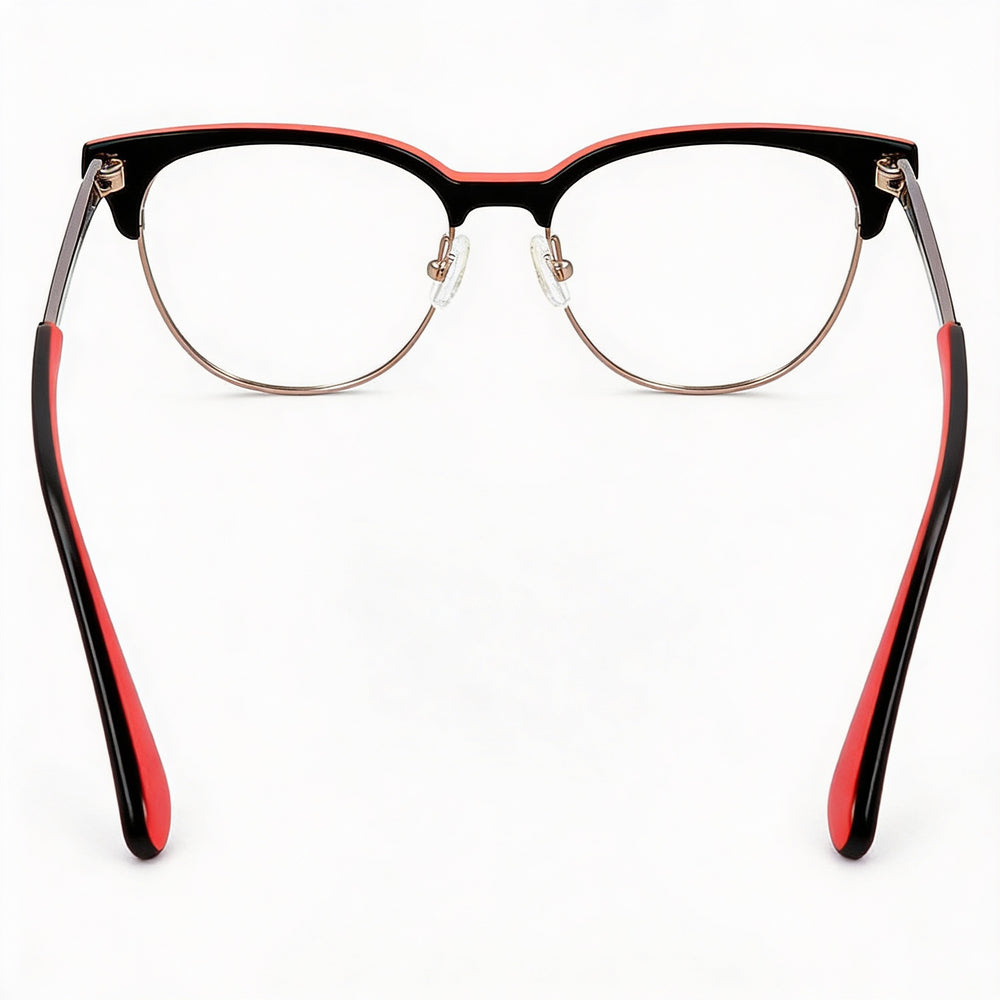 GUESS Modern Women's Stainless Steel Frame Clear Non- Optical Eyeglasses 53-17-140