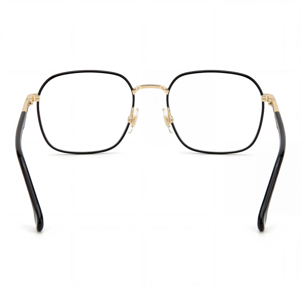 Carrera Modern Unisex Eyewear with Gold Alloy Steel Frame, Polycarbonate Lenses, and 53mm Lens Width
