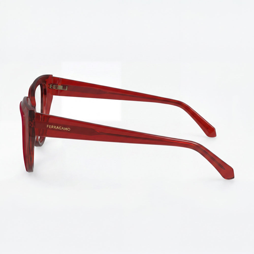 Gafas de sol polarizadas de metal rojo transparente para hombre Salvatore Ferragamo SF2984 (ancho de lente de 53 mm)