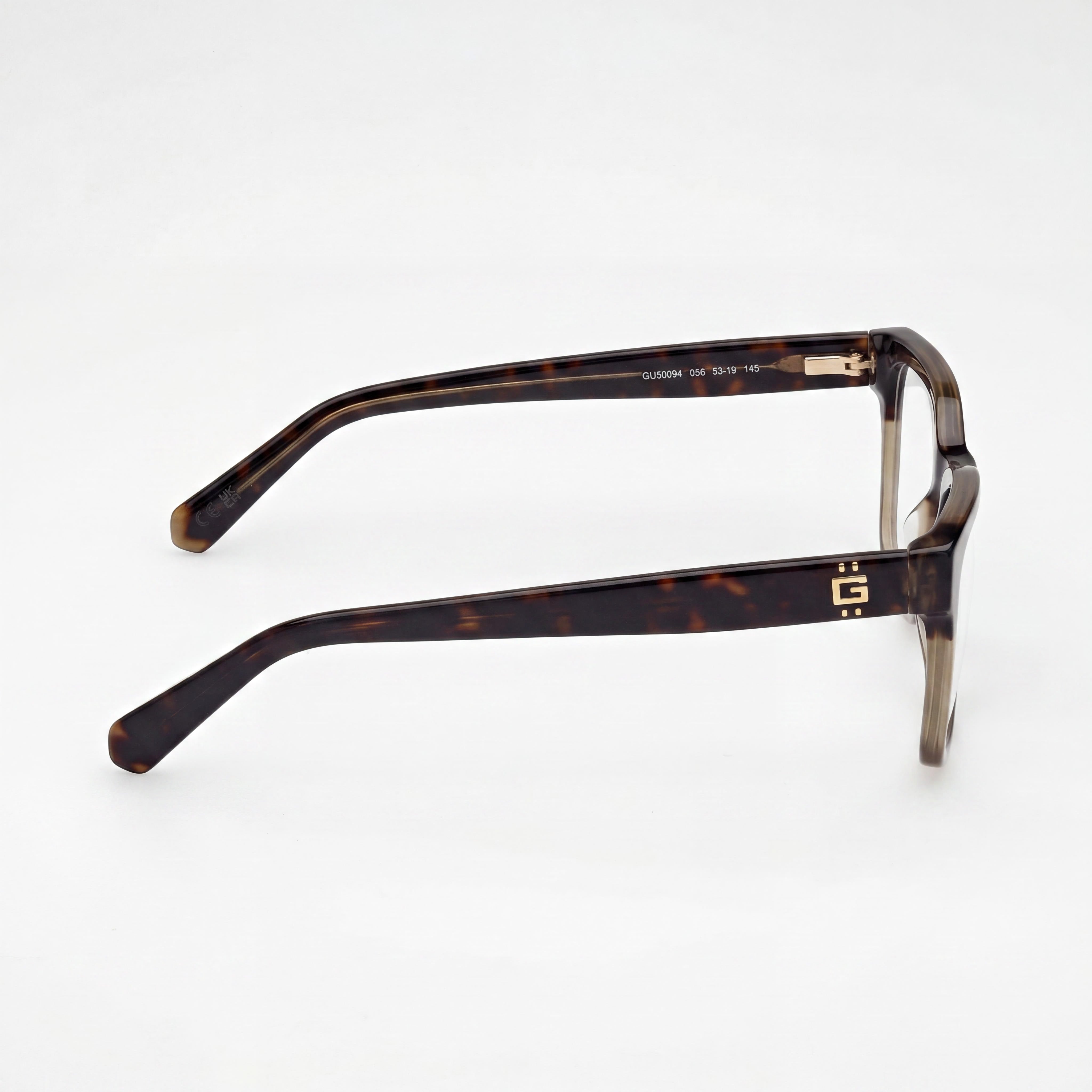 Guess GU50094 Havana Rectangle Eyeglasses for Men, Plastic 55mm, Photo 3