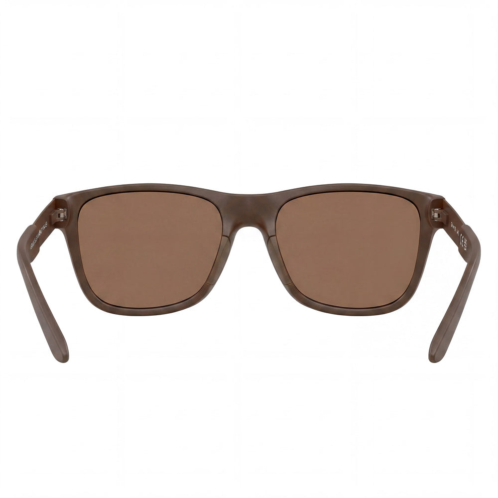 Gafas de sol Emporio Armani Ea4243 para mujer, montura de plástico marrón mate, lentes de plástico marrón oscuro, 56 mm