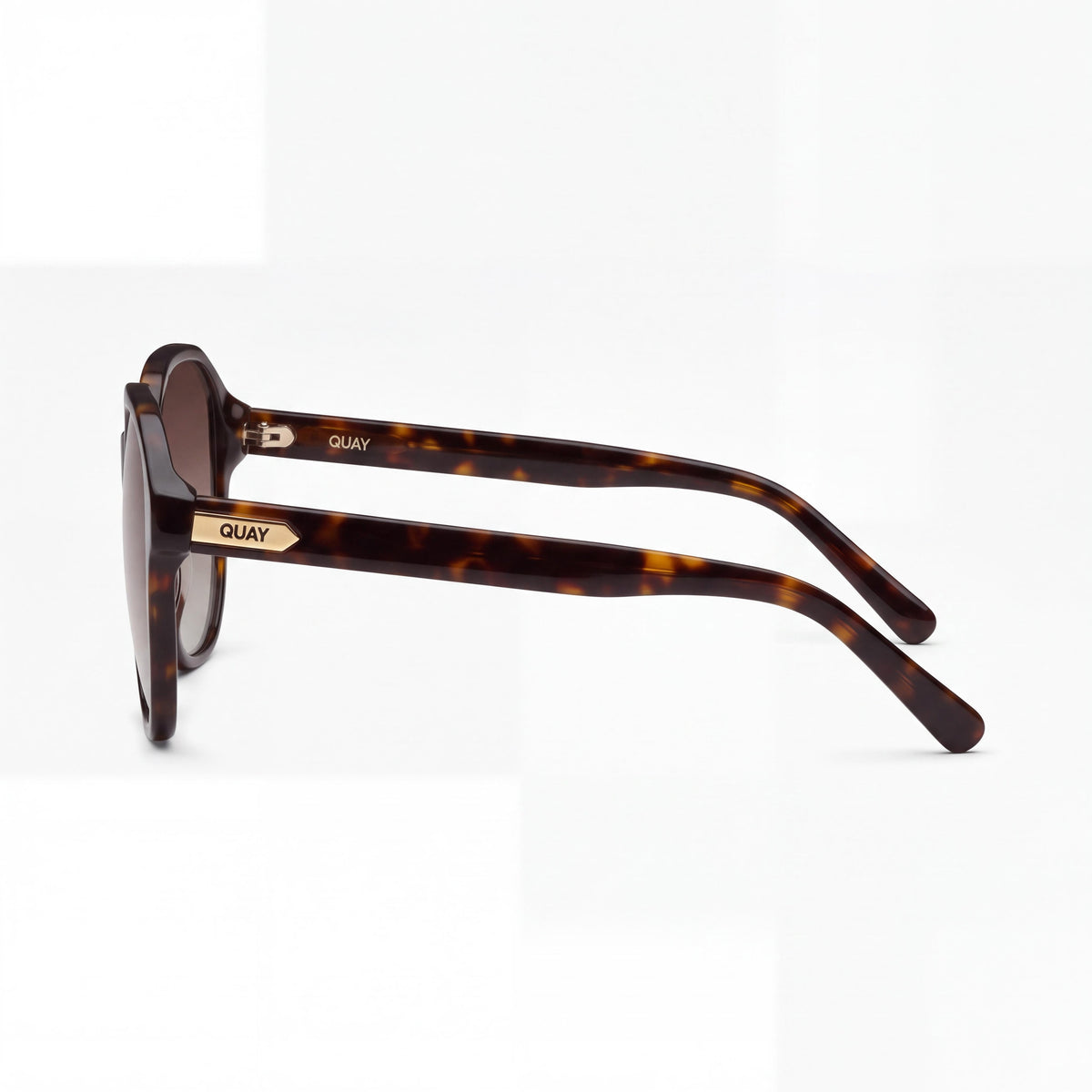 QUAY AUSTRALIA Guess Again Women's Neutral Tortoise Brown Acetate CR-X Brown Lens UV Protection Sunglasses 149mm, Photo 3
