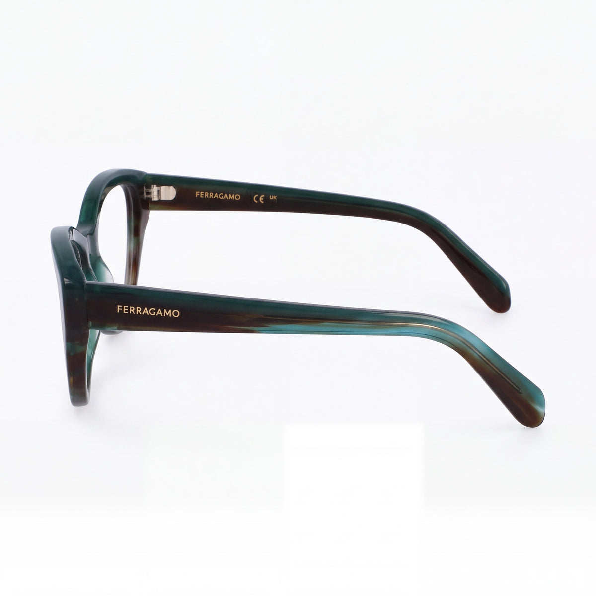 Gafas Ferragamo de Mujer Sf3011 Acetato Verde Opalino Rayado Verde 53mm, Photo 3