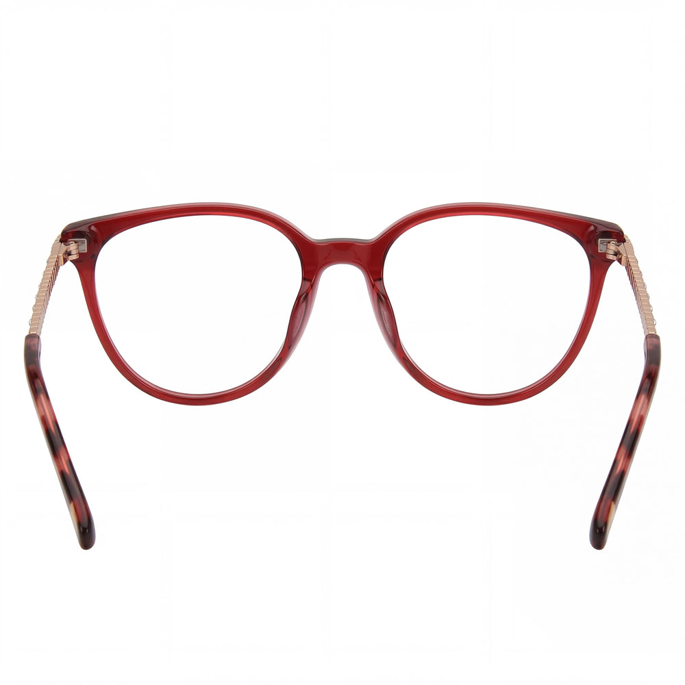 Jones New York Vjon790 Women's Burgundy Plastic Frame Eyeglasses - Lens 53mm, Bridge 17mm, Temple 140mm