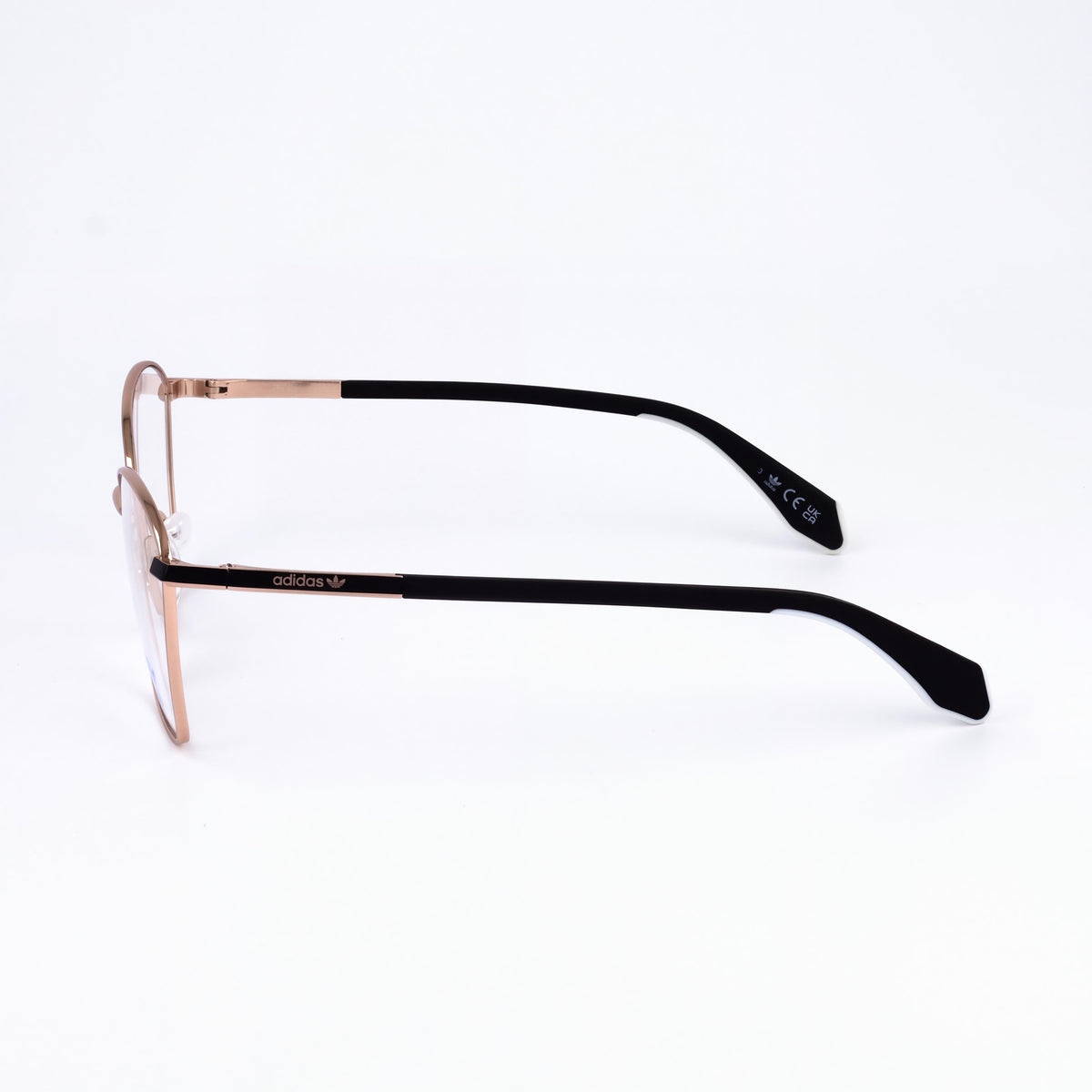 Gafas de sol informales adidas Originals para mujer, con montura de metal dorado oscuro y lentes transparentes, tamaño 56 mm, Photo 2