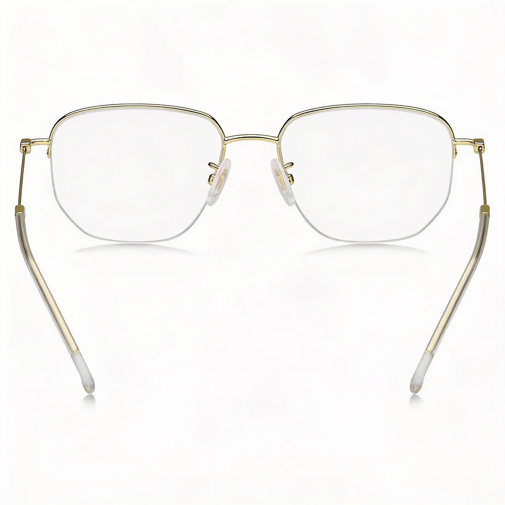 Gafas Hugo Boss de Estilo Casual Unisex Montura de Acero y Aleación Dorada Lente de Policarbonato No Polarizada Lente de 54 mm