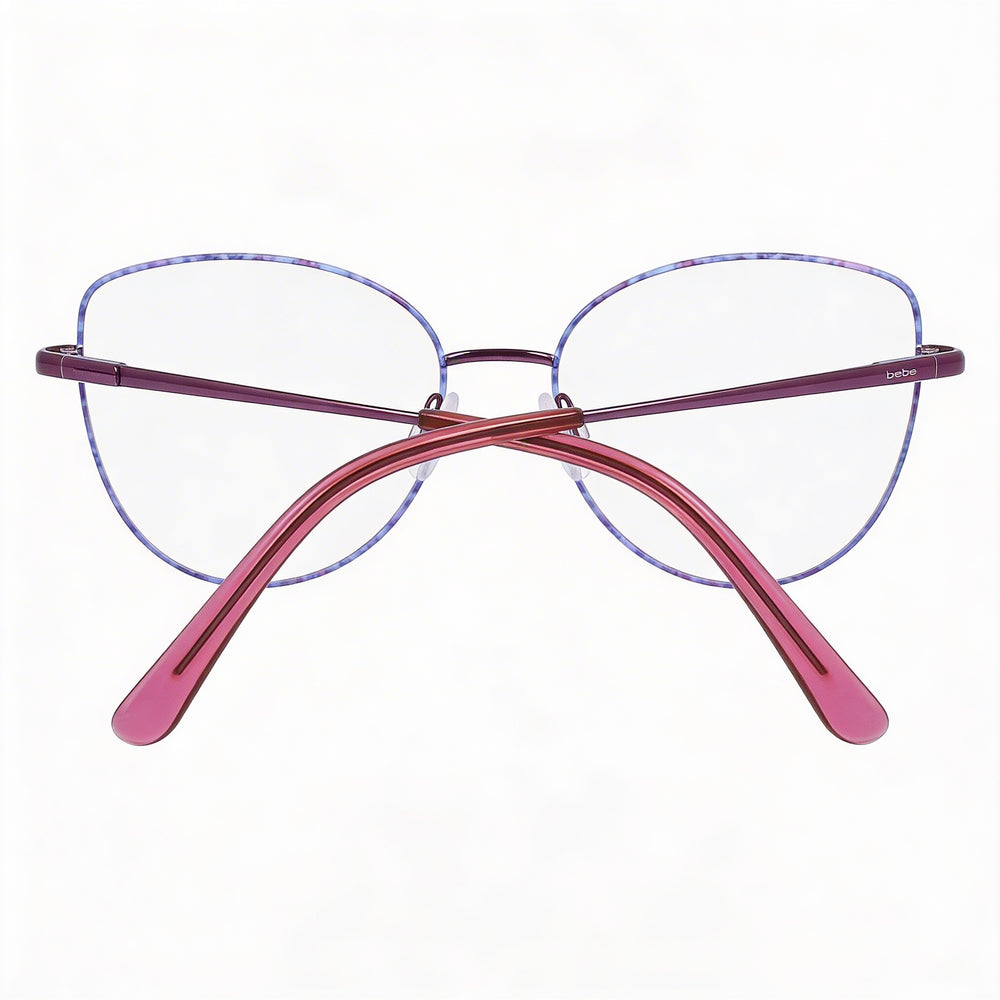 bebe Bb5207 Women's Plum Blossom Metal Clear Eyeglasses 53mm