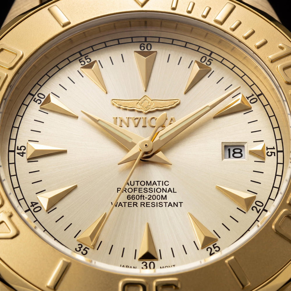 Invicta 7039 Men's Diver Automatic Gold Yellow Stainless Steel Luminous Water-Resistant Watch, 47mm