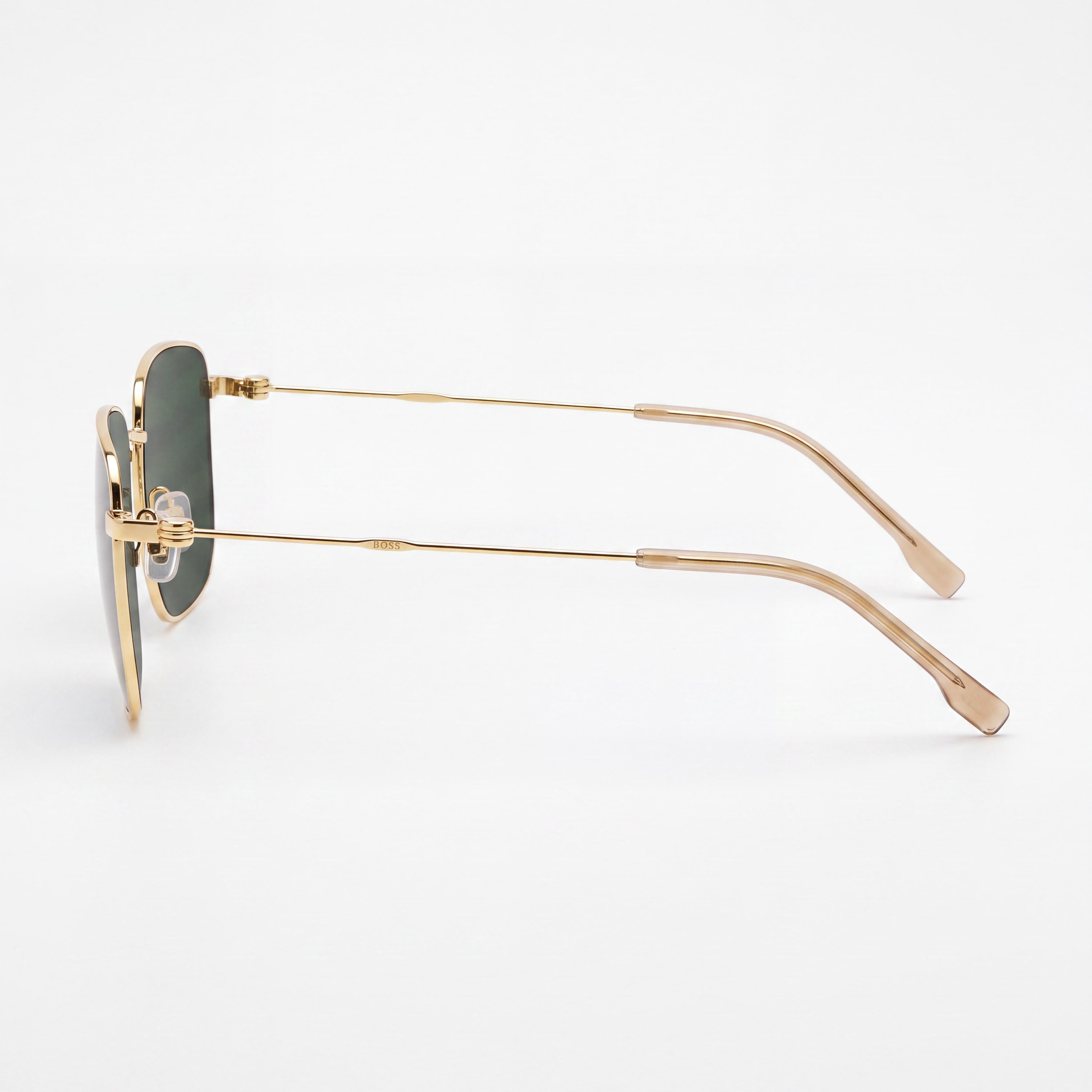 Hugo Boss Boss 1619/F/S Rectangular Women's Gold Green Stainless Steel Non-Polarized UV Protection Sunglasses 58mm, Photo 2