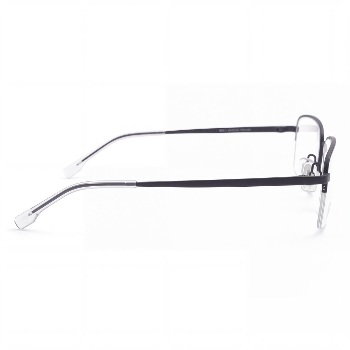 Hugo Boss Boss 1298/F Unisex Eyeglasses with Matt Black Stainless Steel Frame and Non Lenses, 56mm, Photo 3