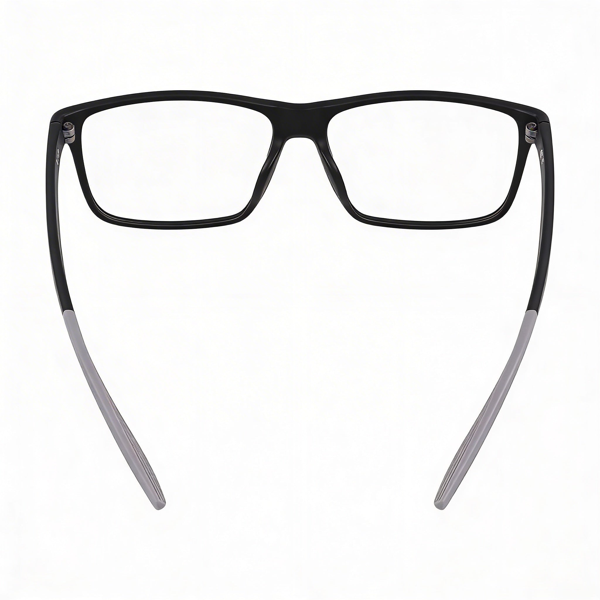 Nike Modern Women's Matte Black Plastic Full Rim Rectangle Eyeglasses with Polycarbonate Lenses 56mm, Photo 4