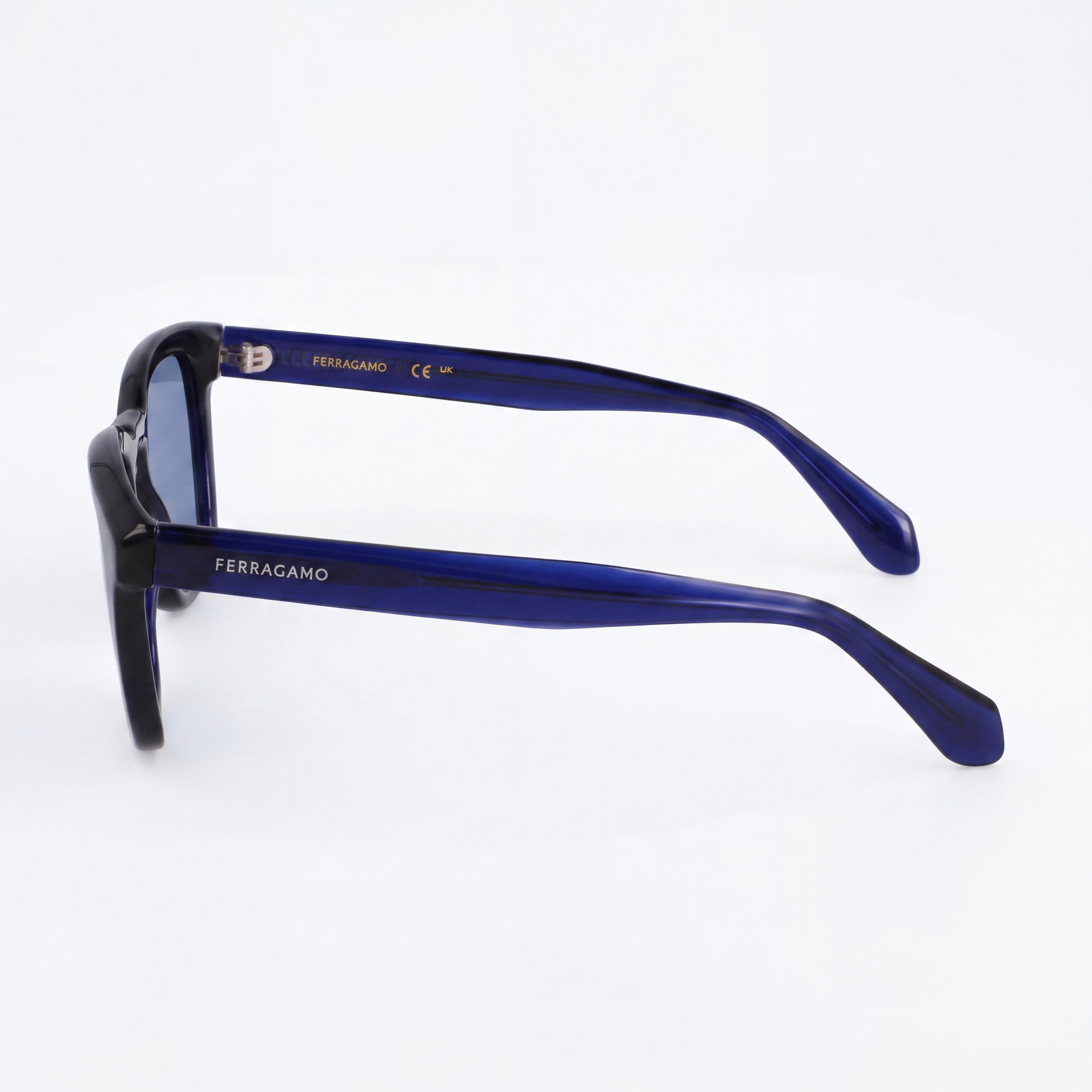 Gafas Ferragamo Sf2040se Rectangulares Transparentes Azules de Titanio UV 400 para Hombre 50-21-145, Photo 3