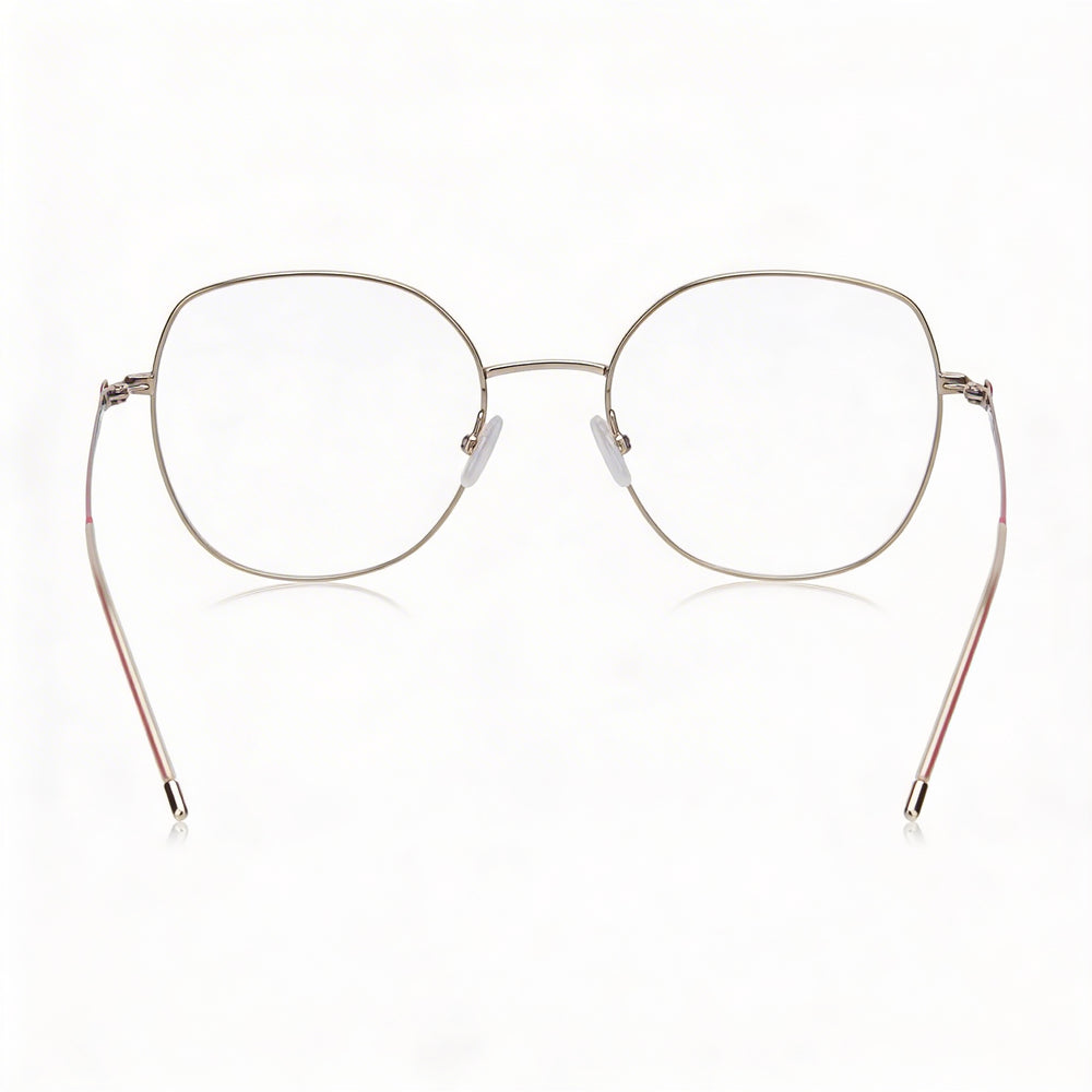 BOSS Audio Systems Women’s Modern Alloy Steel Silver Pink Non-polarized Polycarbonate Eyeglasses 52mm