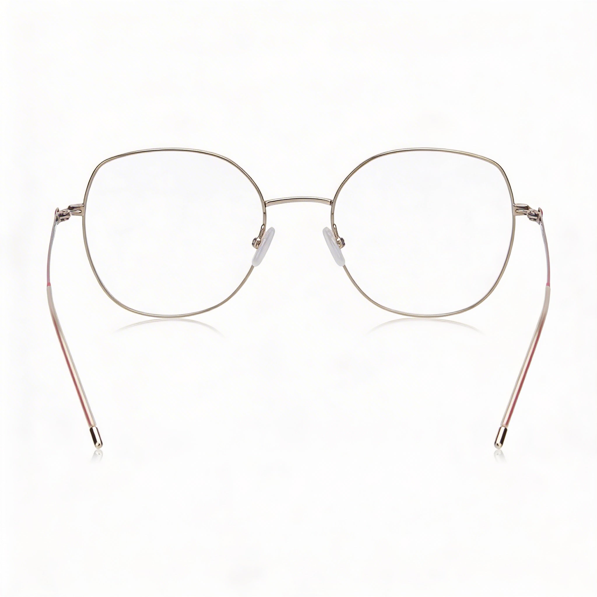 BOSS Audio Systems Women’s Modern Alloy Steel Silver Pink Non-polarized Polycarbonate Eyeglasses 52mm, Photo 3